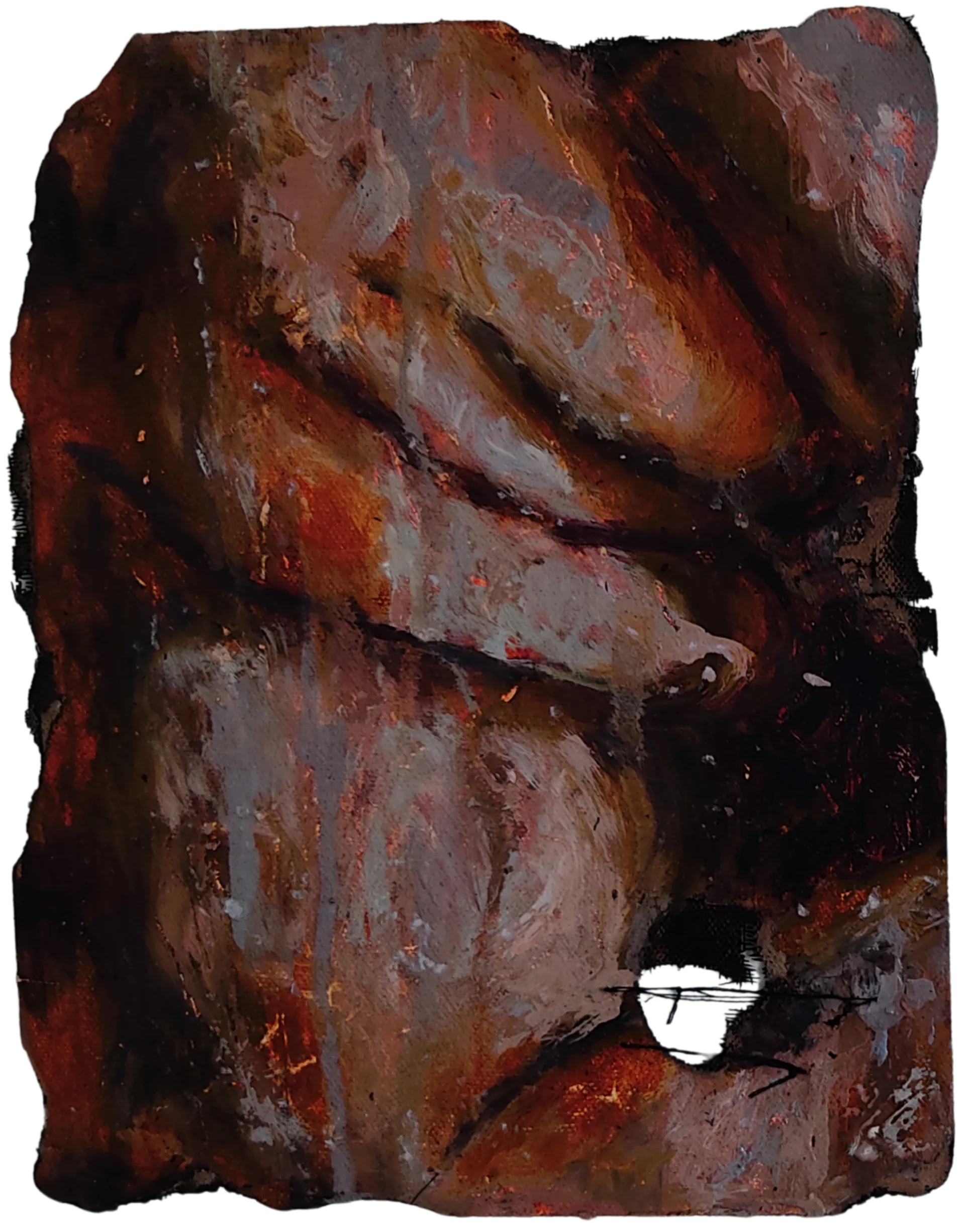 A step towards healing, 1 by Riyanka Das - Oil and mixed media on canvas