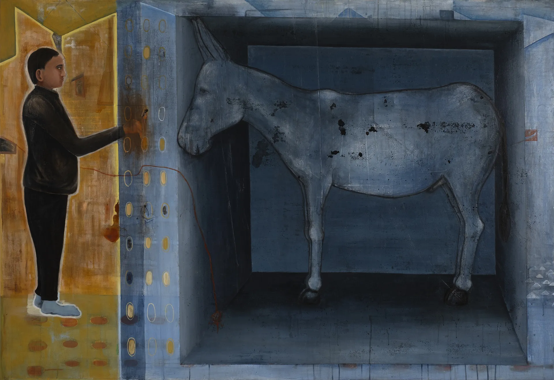 The magic man by Raju Baraiya - Mixed media on canvas