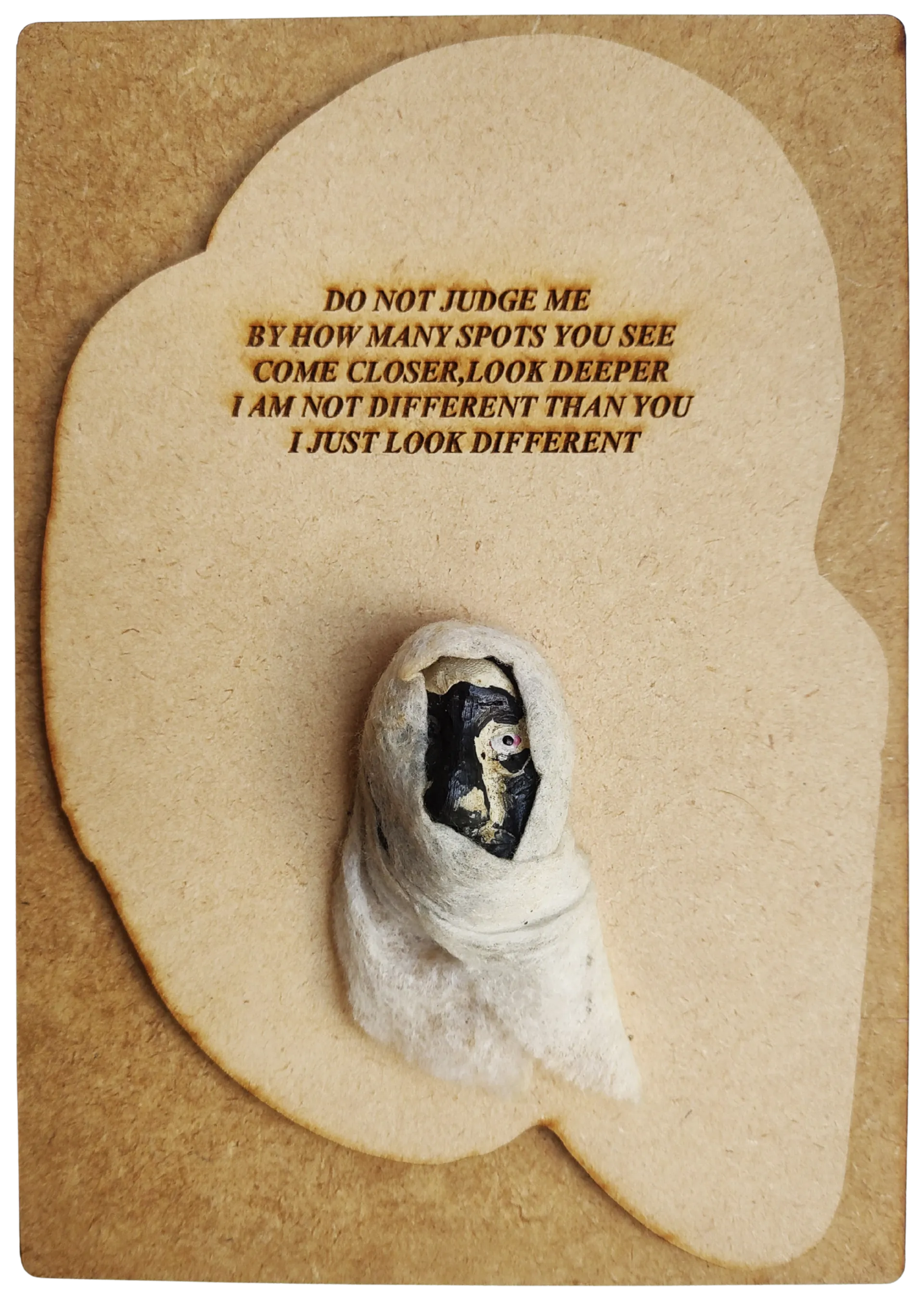 Poetics of face-1, 12 by Preksha Tater - Epoxy compound and mixed media