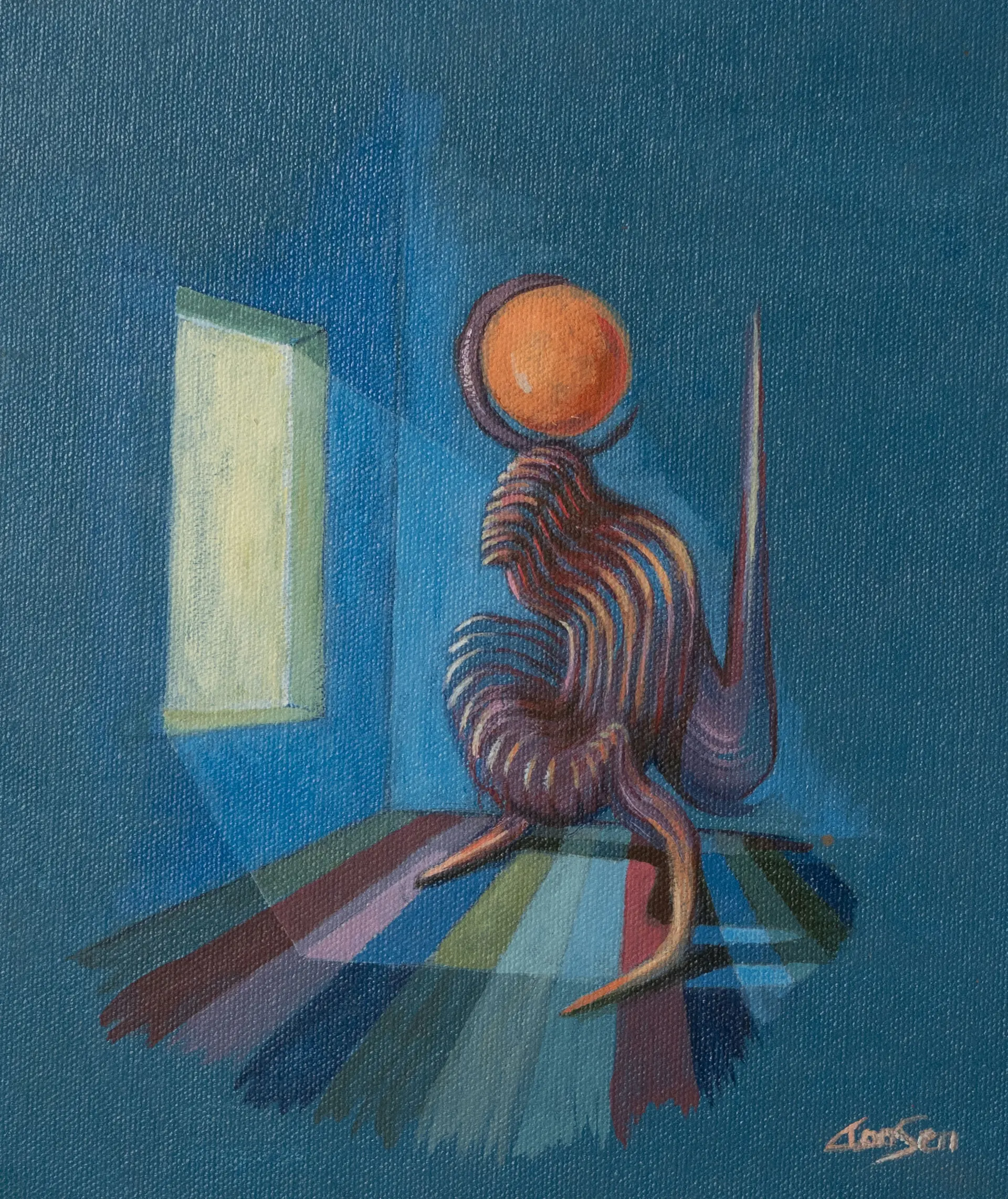 The confined by Tan Sen - Acrylic on canvas 