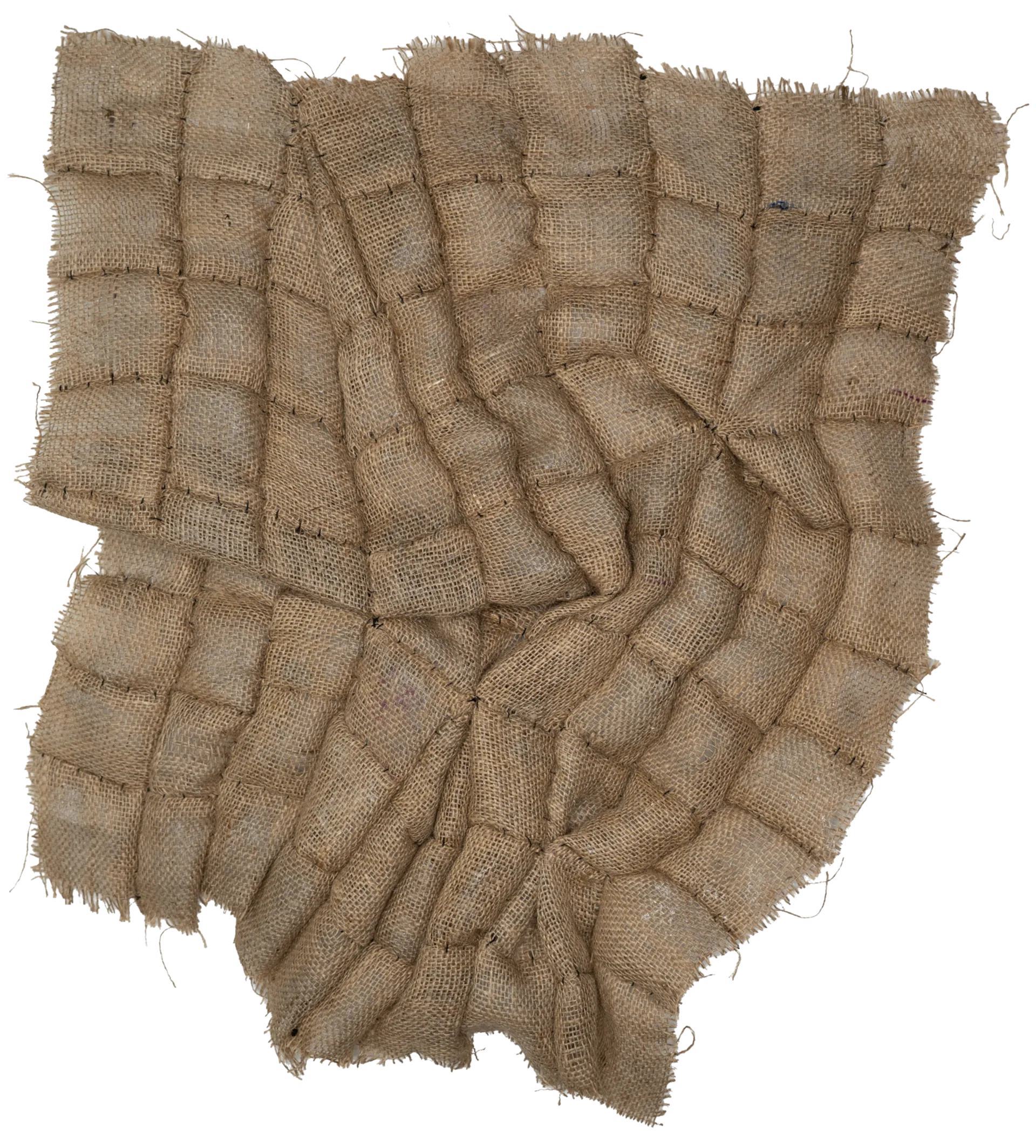 No. #20 by Urvi Sethna - Jute fabric and cotton thread
