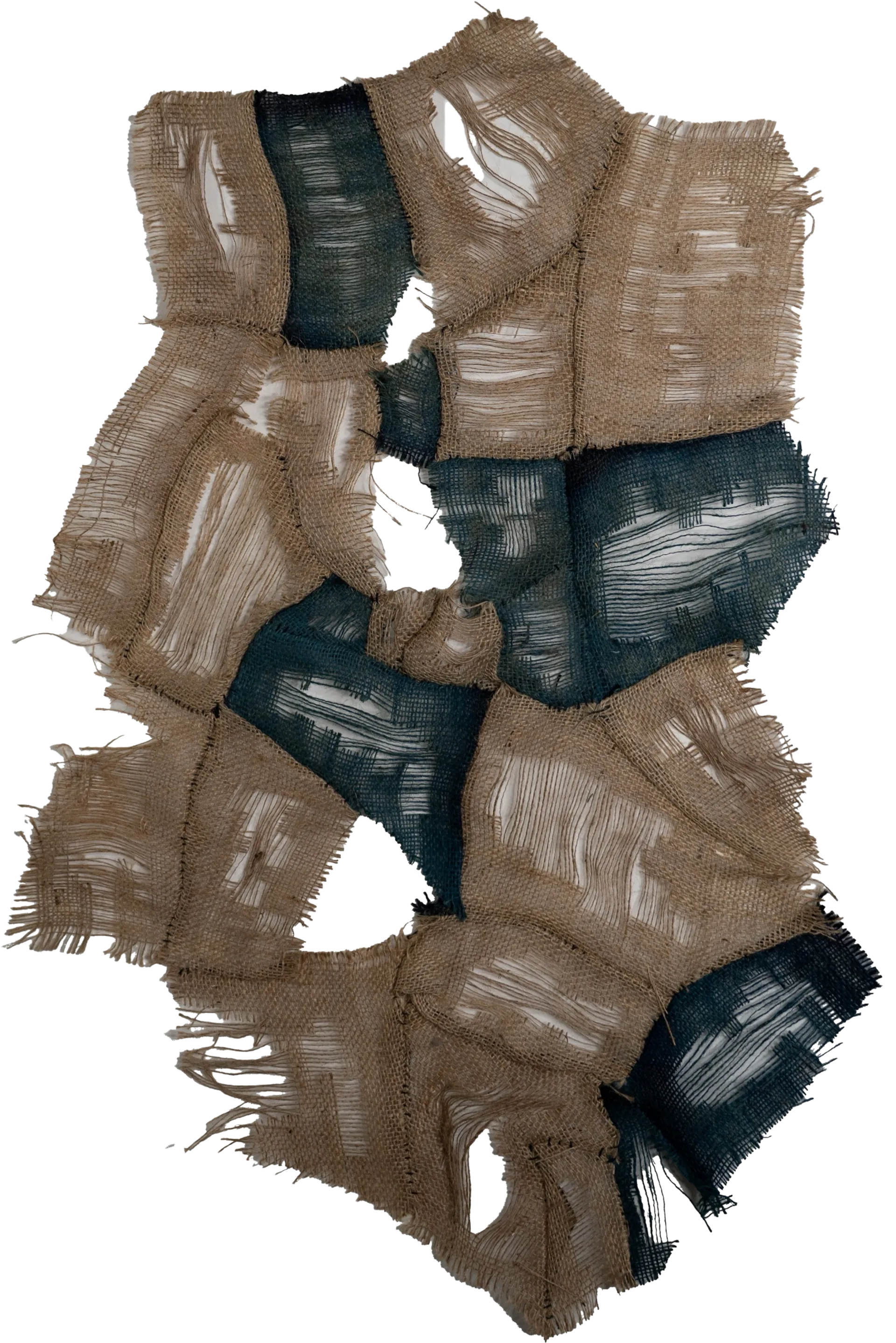 No. #8 by Urvi Sethna - Indigo dye on jute fabric