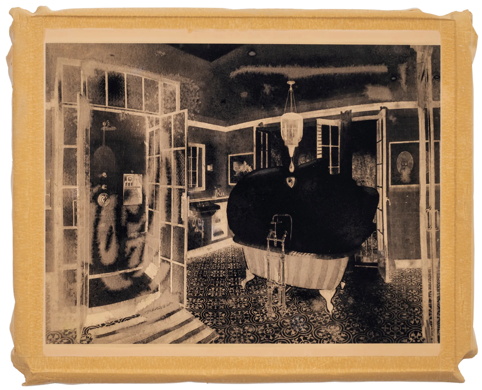 Black stars are shining very bright - VII, 26 by Abhishek Narayan Verma - Etching print printed on dental plaster