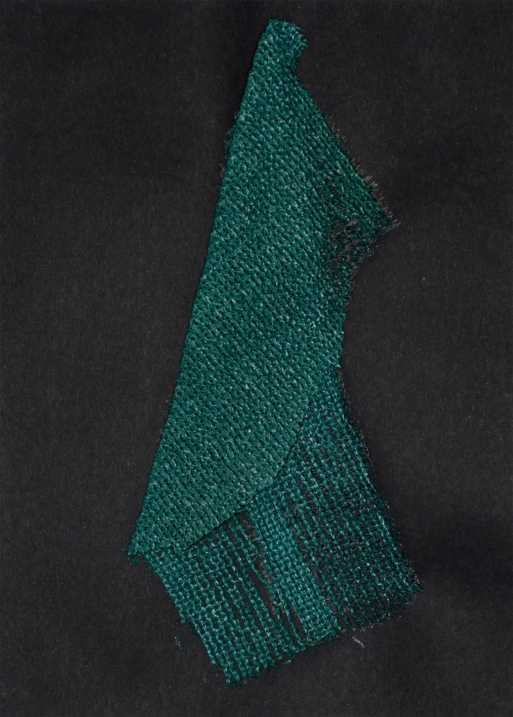 Fold #19, 3 by Urvi Sethna - Green net on paper