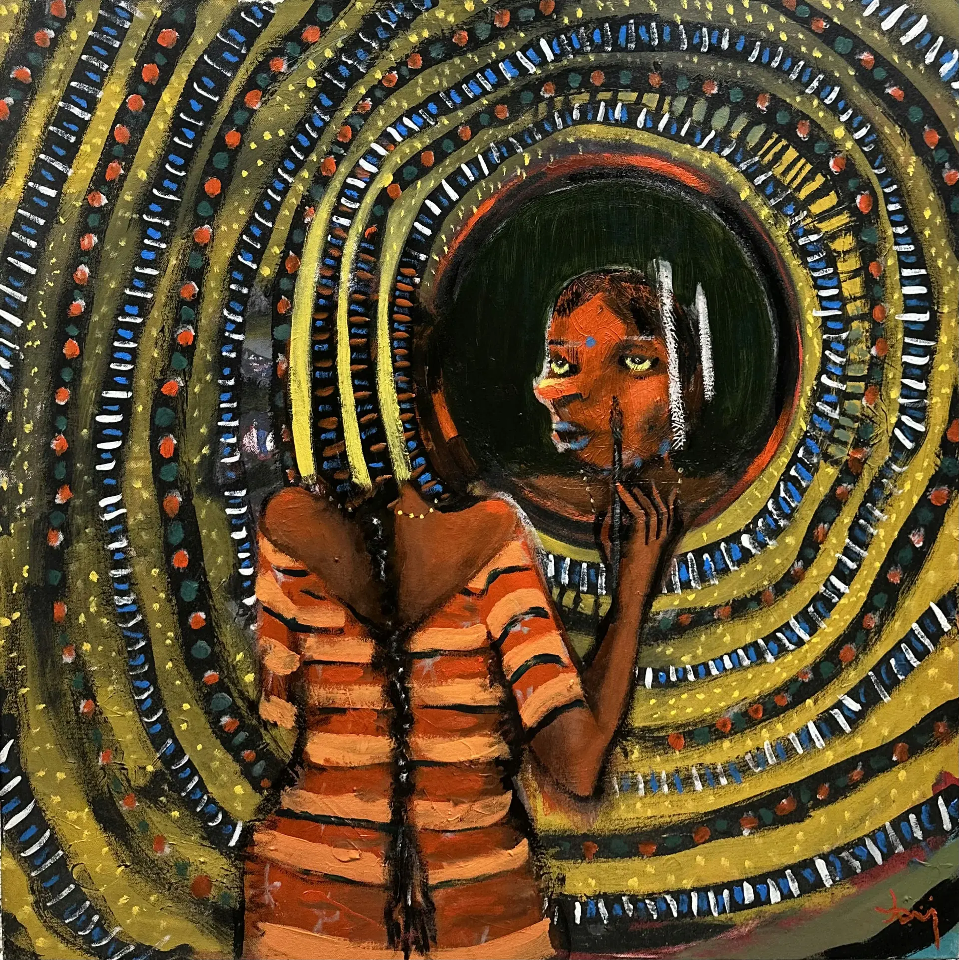 Self image by Aditiya Singh - Acrylic on canvas
