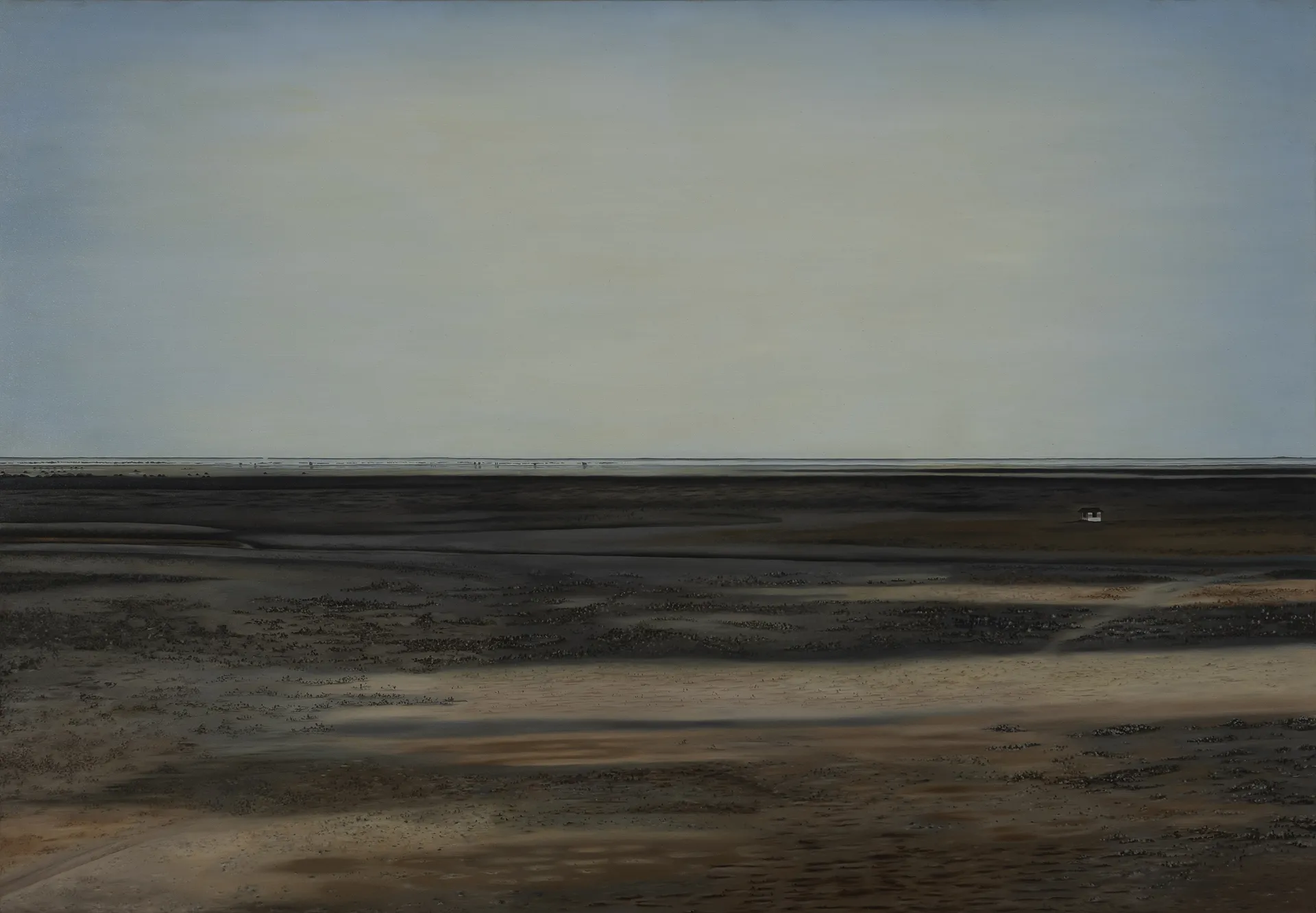 The hut by the horizon by Sarika Mehta - Oil on canvas