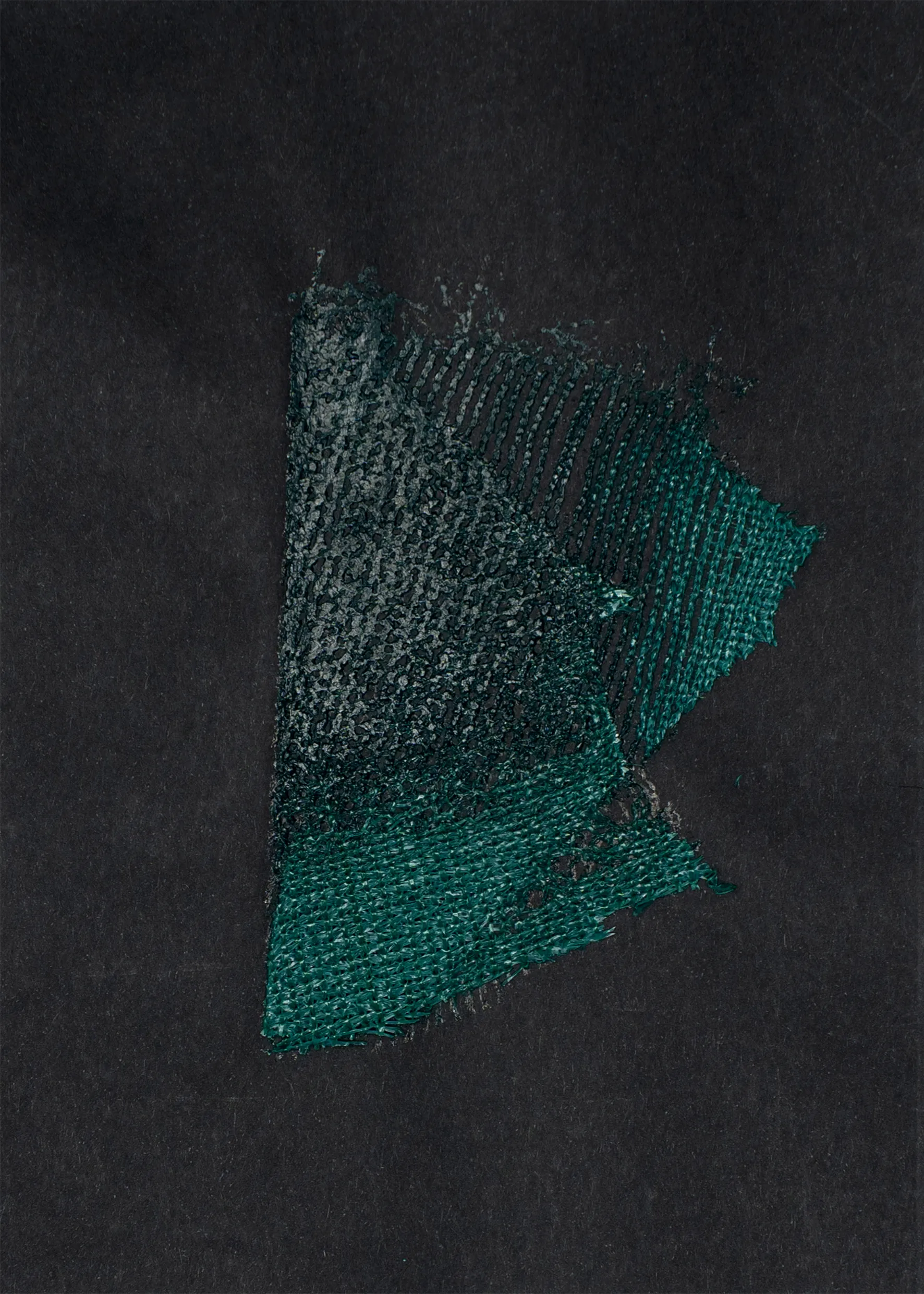 Fold #19, 10 by Urvi Sethna - Green net on paper