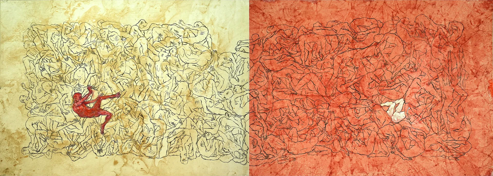 Struggle by Suraj Dilip Kamble - Acrylic on paper
