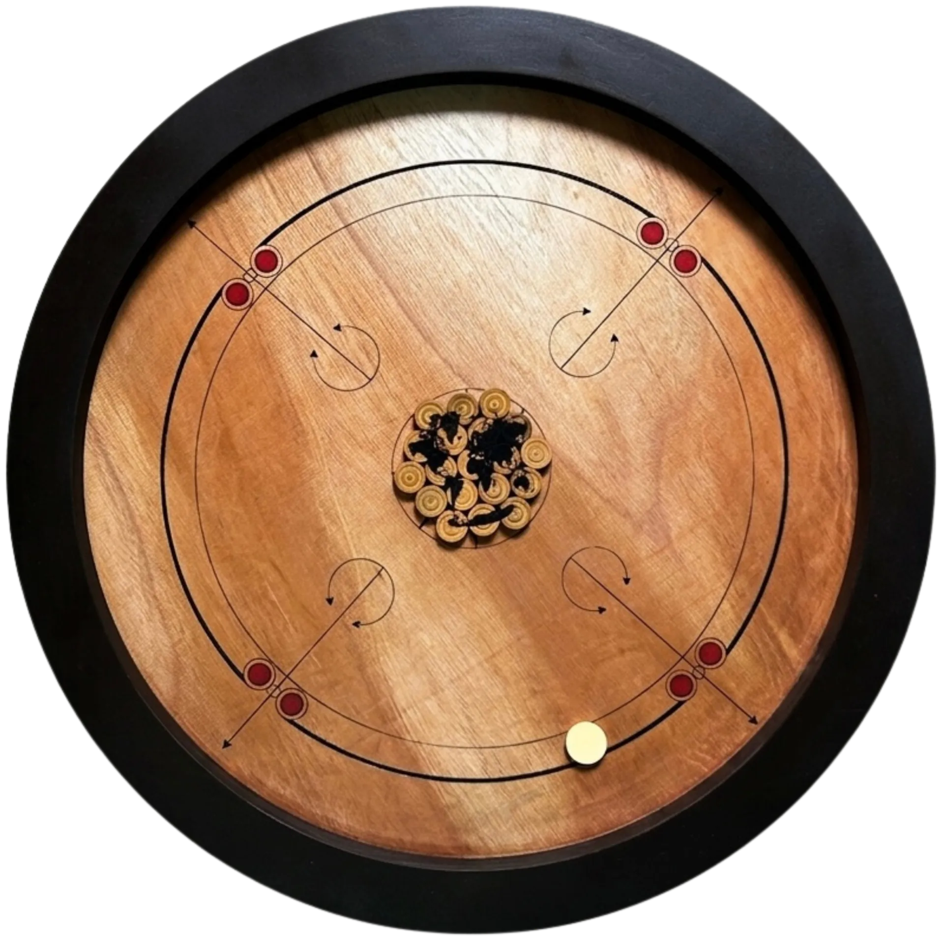 Striker by Amith M Nayak - Wood and acrylic coin