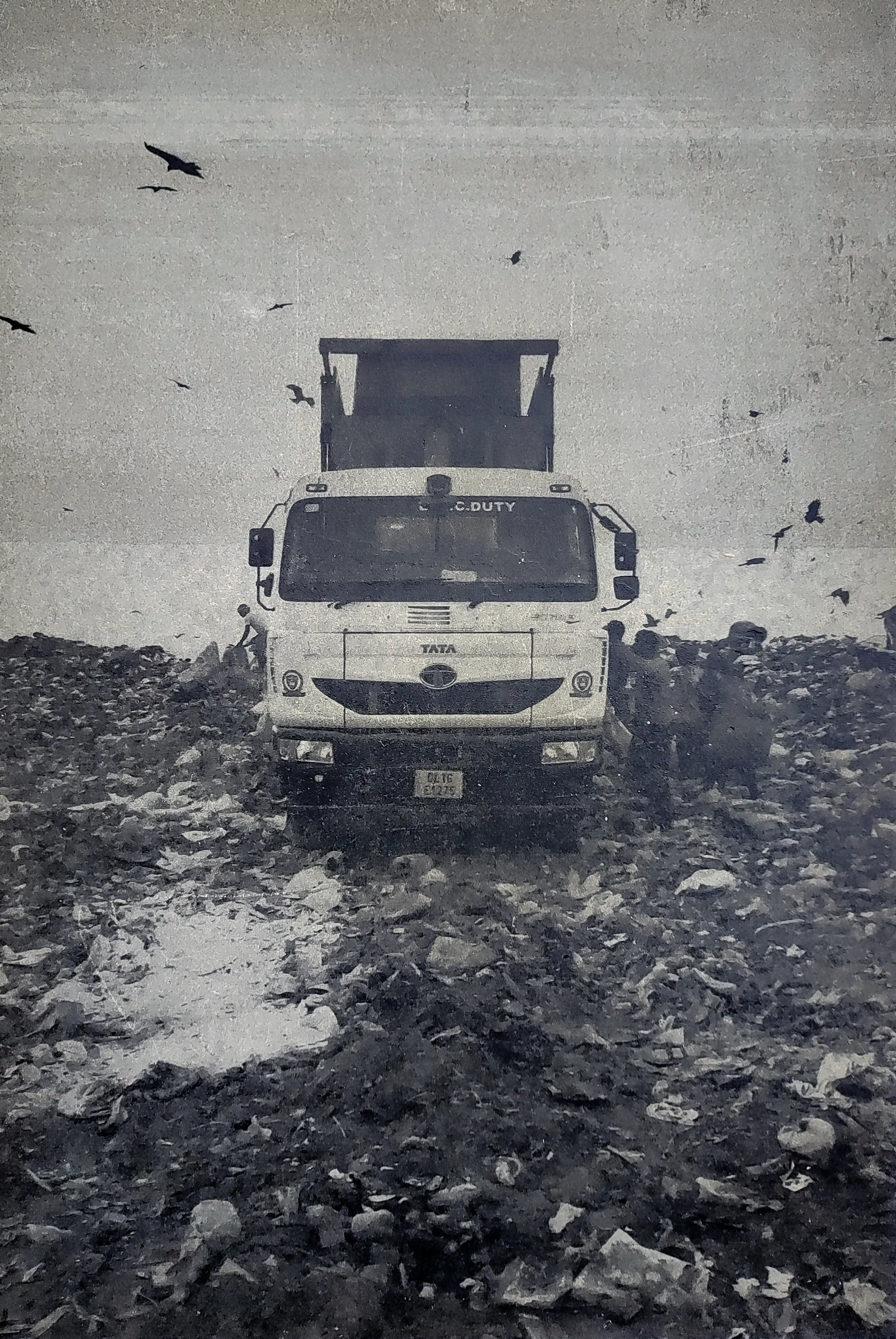 Bhalswa study, 2 by Kapil Jangid - UV print on 6 mm cement sheet