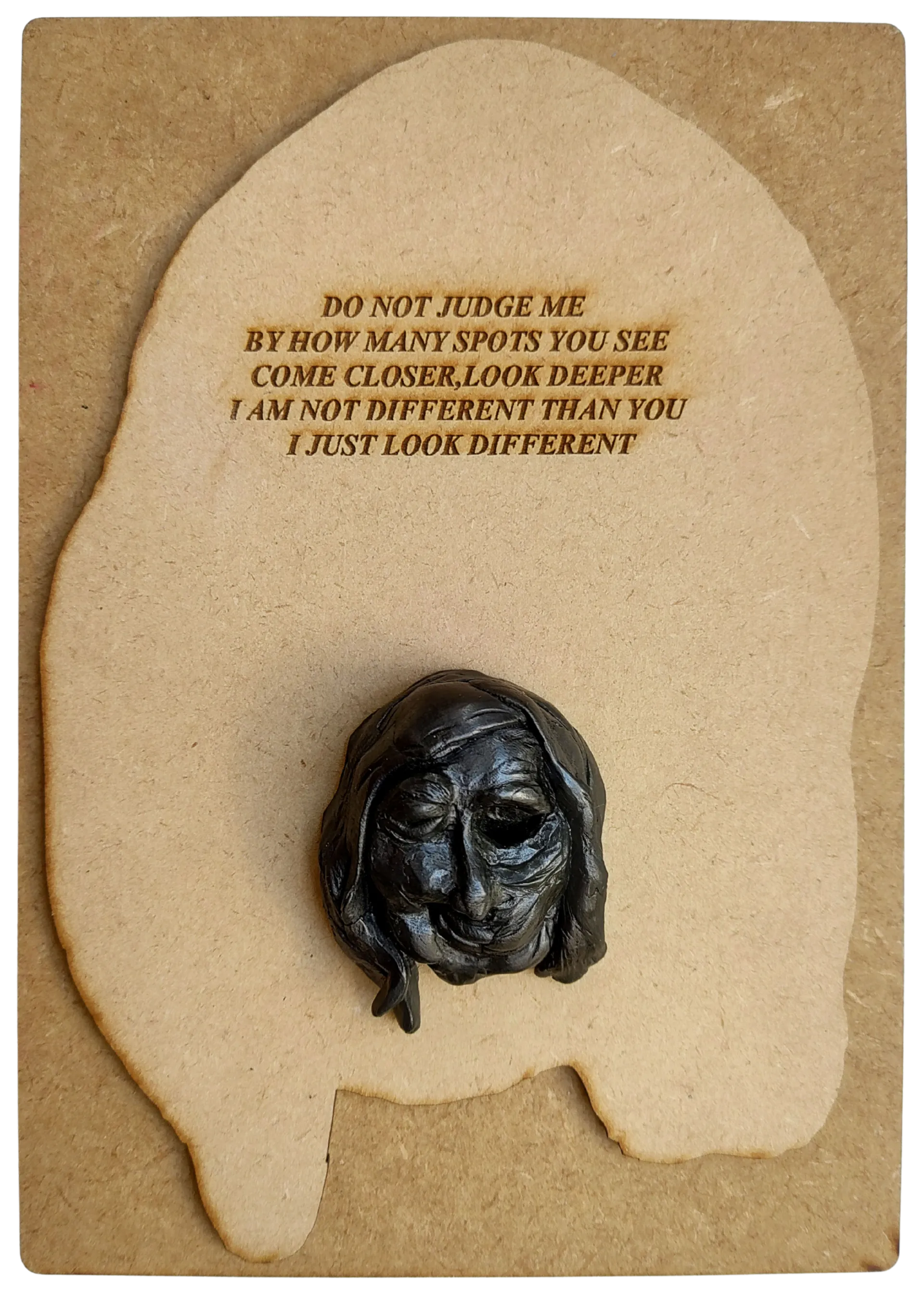 Poetics of face-1, 3 by Preksha Tater - Epoxy compound and mixed media