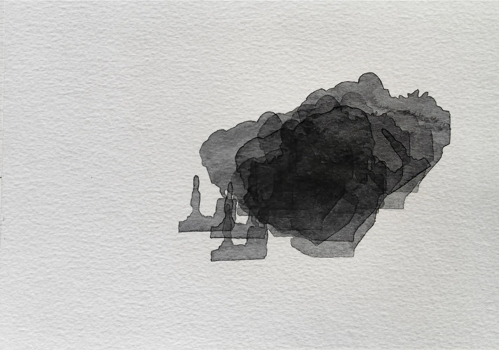  Unidentified, 1 by Akartha Halder - Watercolor on paper