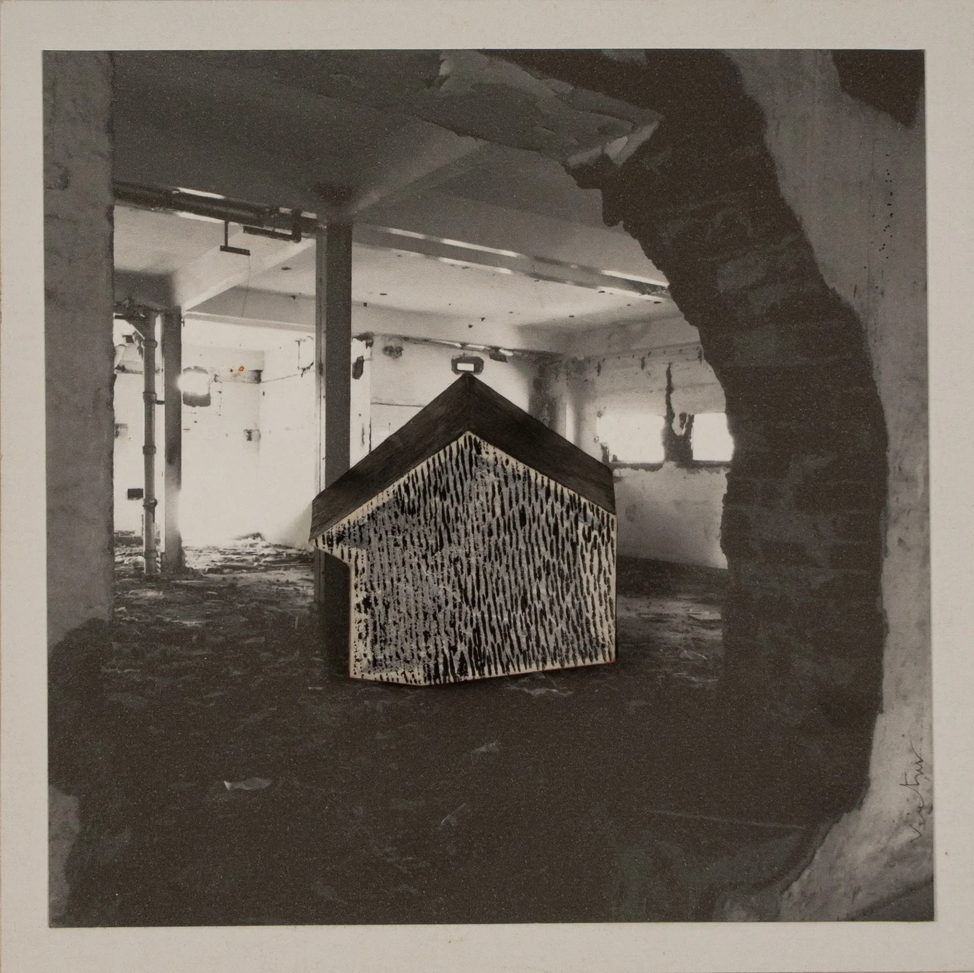 Paradoxically 8 by Victor Hazra - Ink & conte on cardboard forms and print on acid-free paper