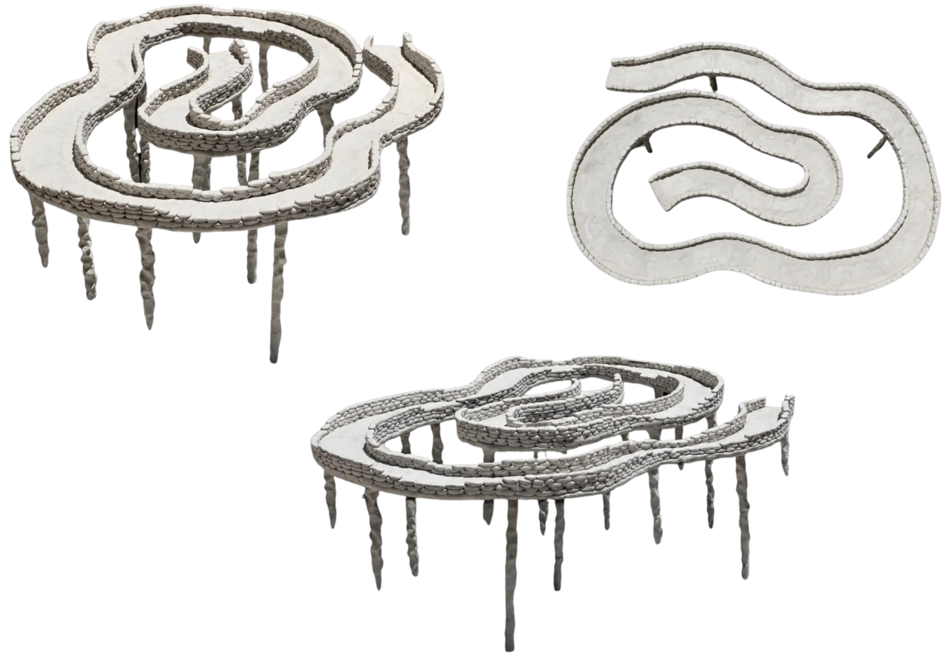 Drying canals by Stanzin Tsepel - Epoxy clay