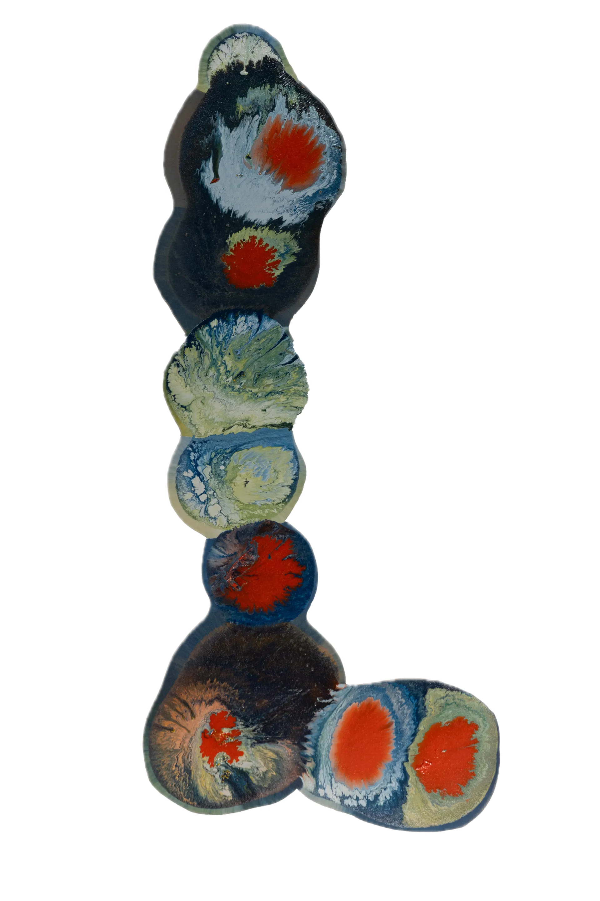 Reaction 1 by Pankaj Vishwakarma - Automotive paint and manjarpat on waterproof plywood