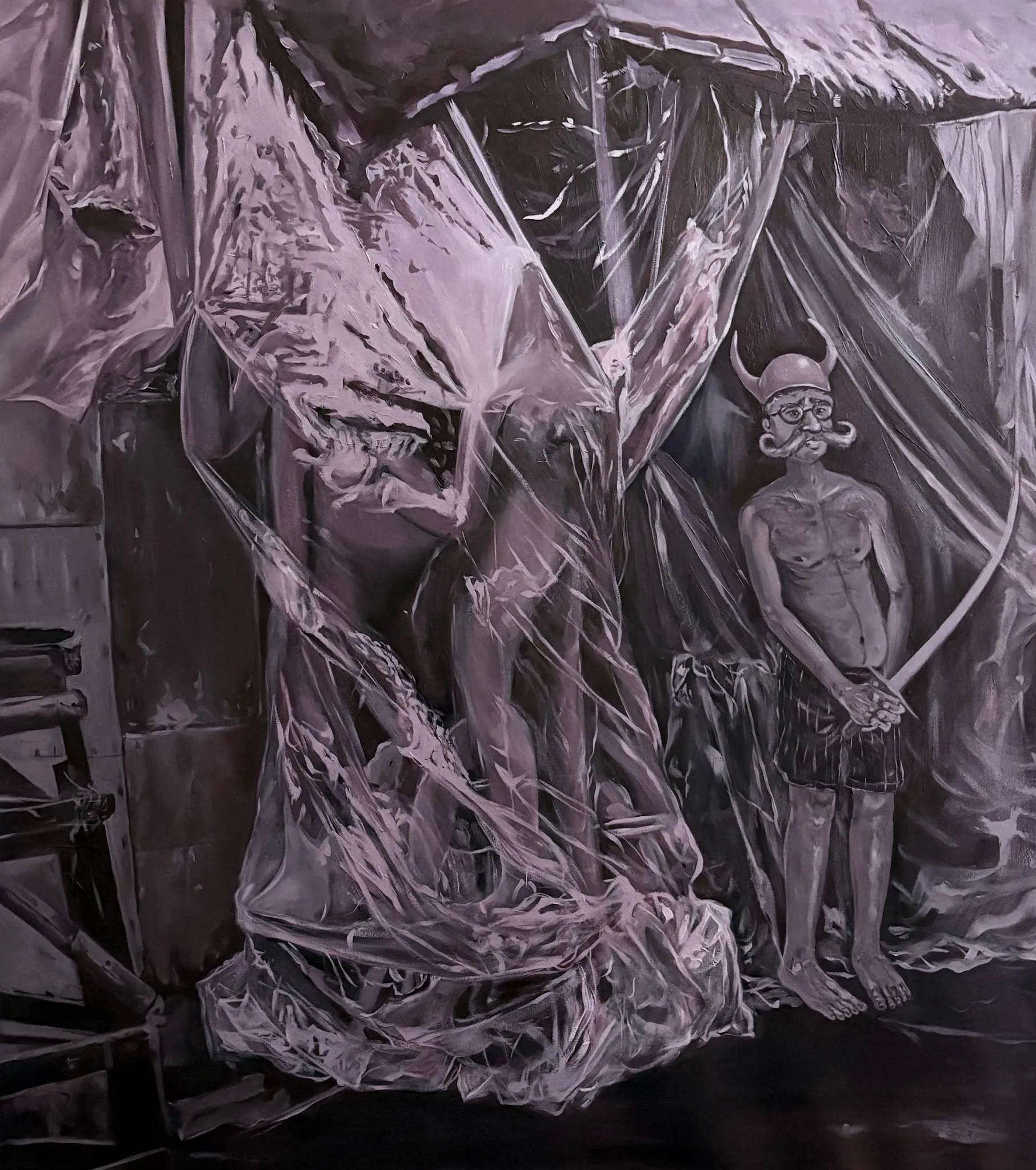 G-andho bhakto by Anurag Paul - Oil on linen