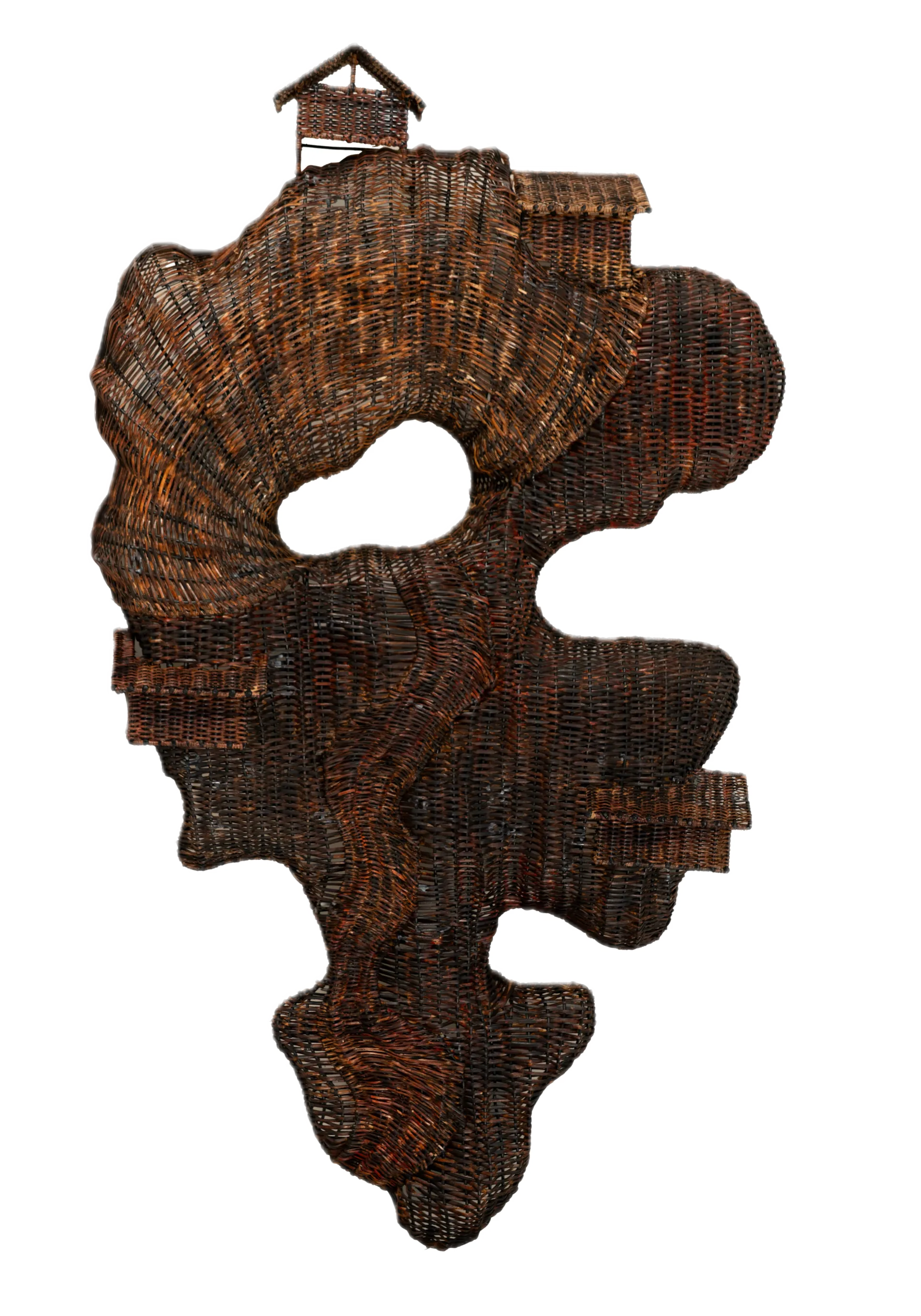 The landscape within by Manjit Gogoi - Mixed media (cane weaving on iron)