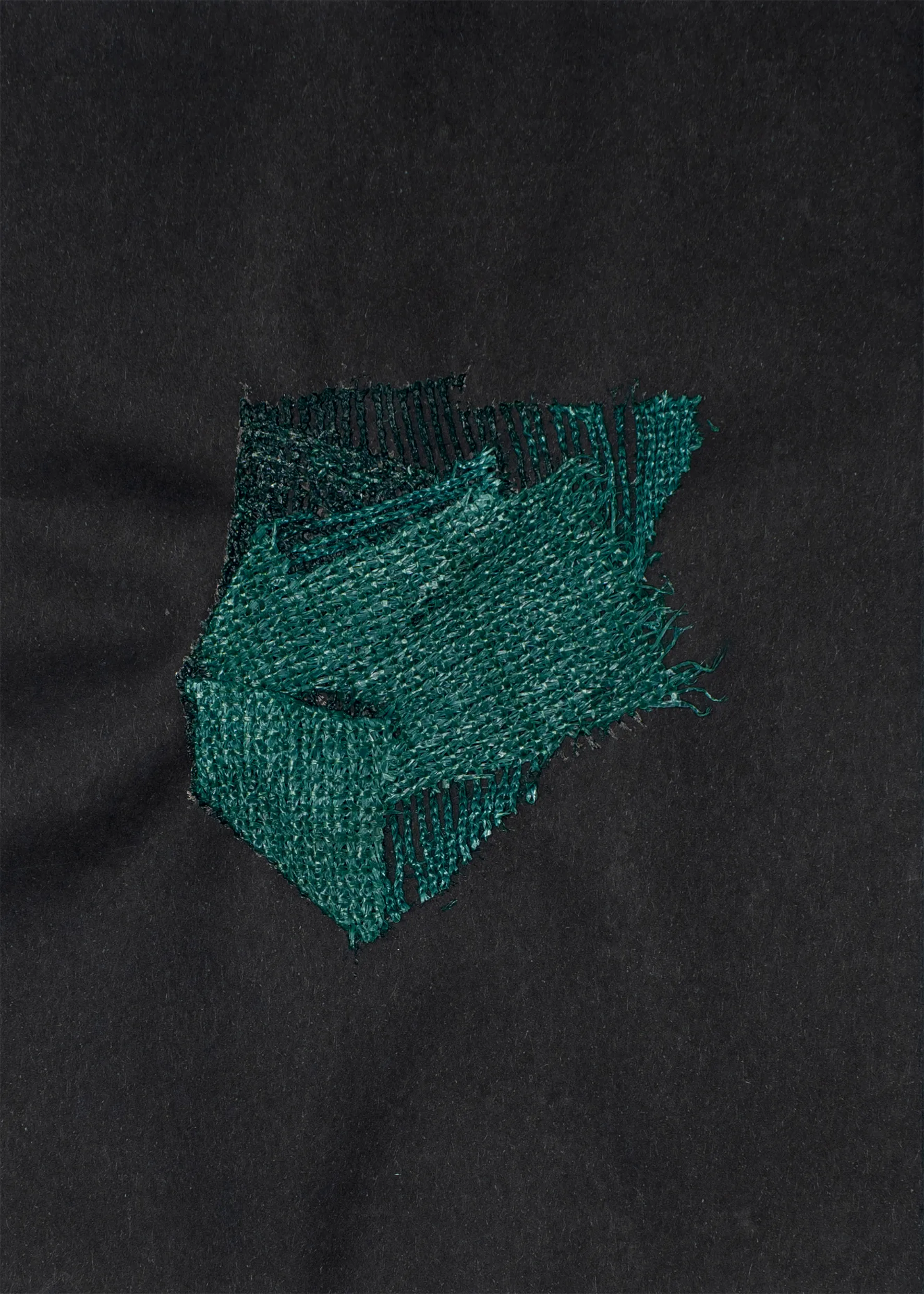 Fold #19, 7 by Urvi Sethna - Green net on paper