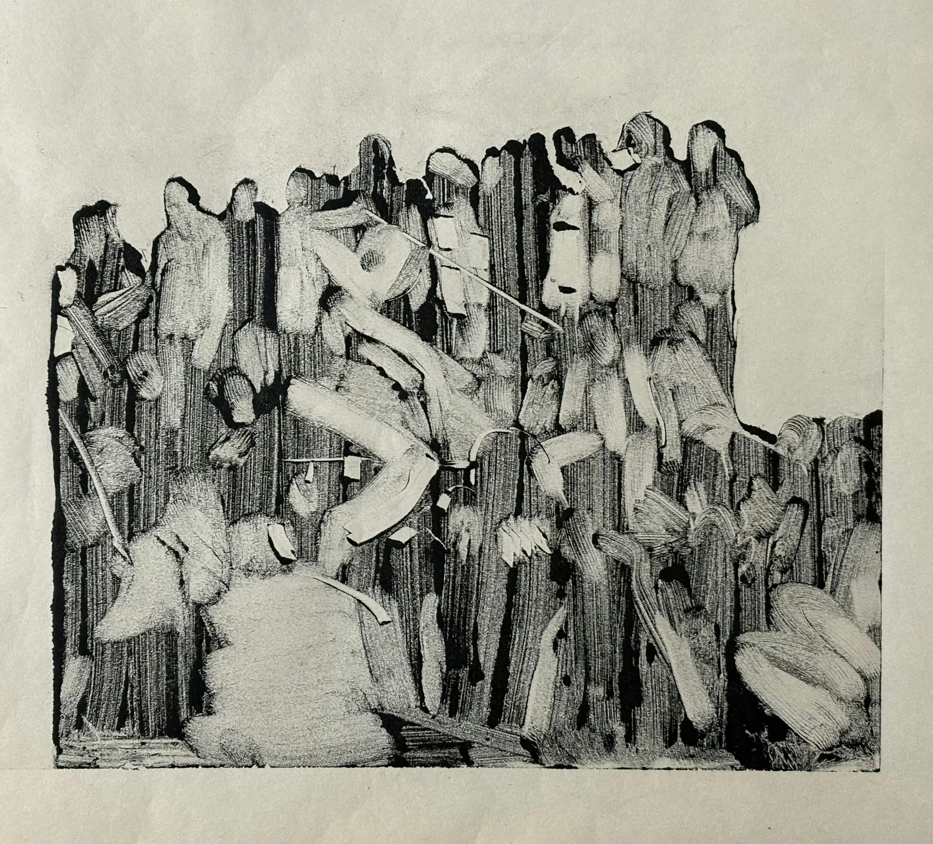 Jai jai jai jai jai Bhim, jai Bhim hai Bhim by Akshit Satyarthi - Monoprint