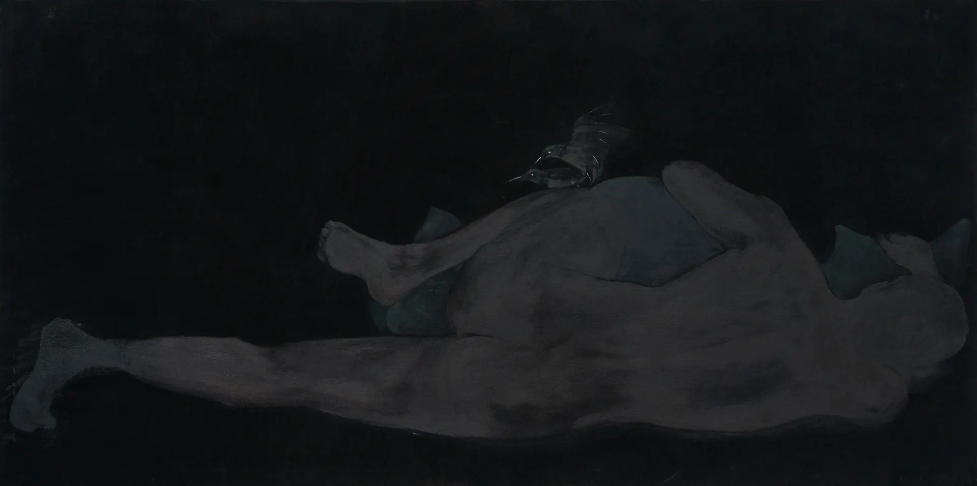 Beyond the darkness by Sawan Taank - Acrylic and charcoal on linen canvas