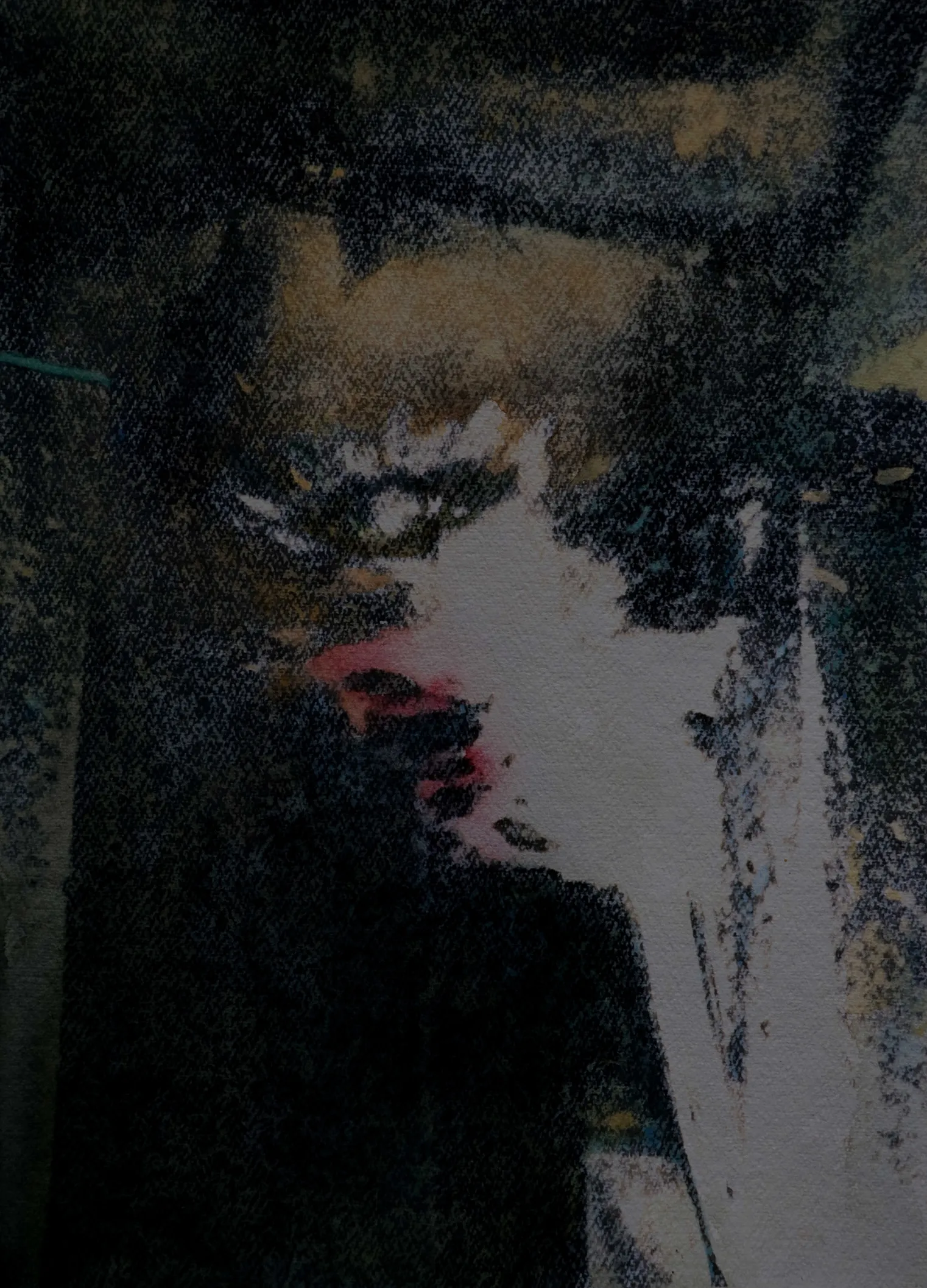 Aperture, release, relieve – II by Sangita Datta - Watercolor and archival photograph on acid-free handmade paper