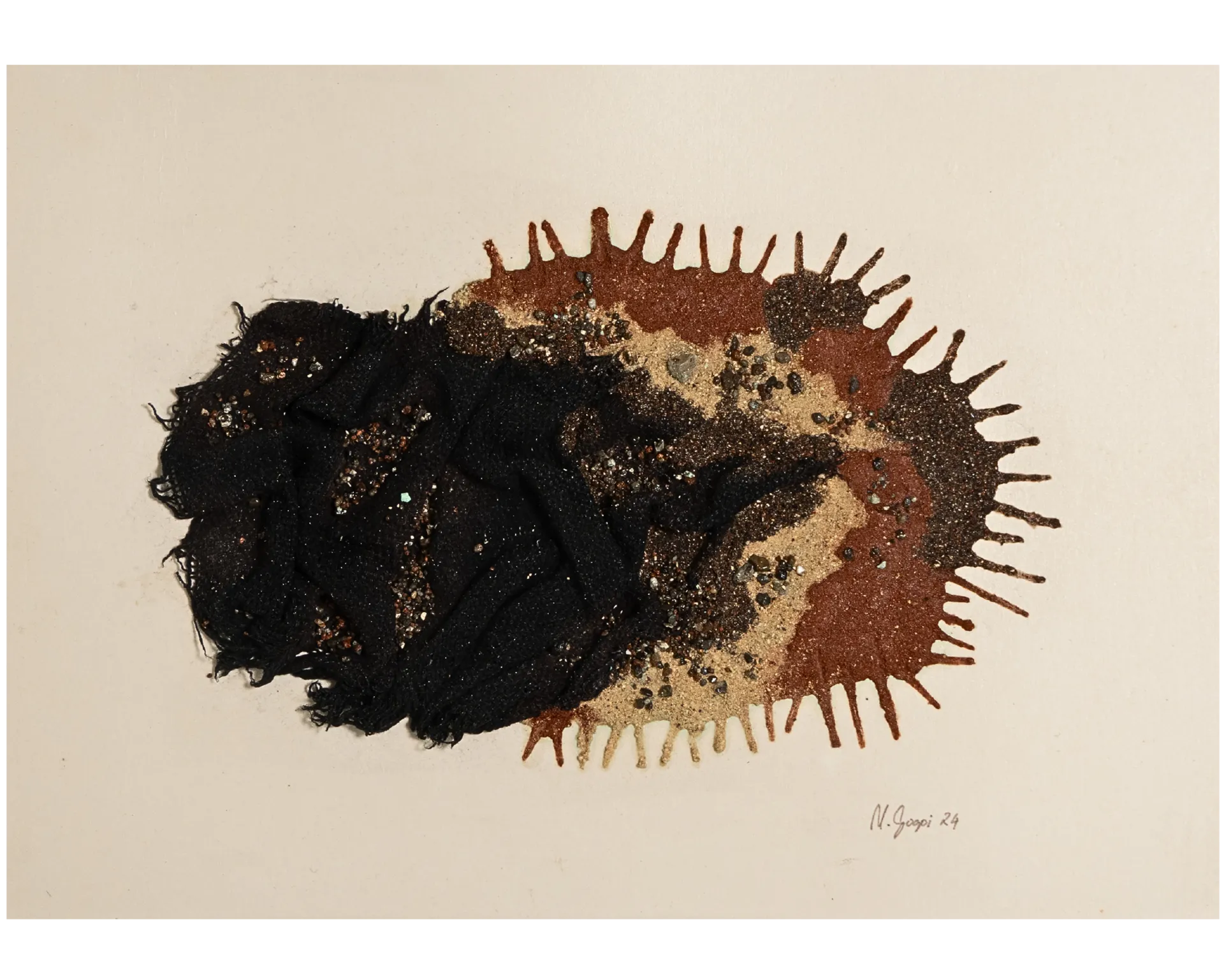Fabricated landscapes 5 by Manjit Gogoi - Mixed media