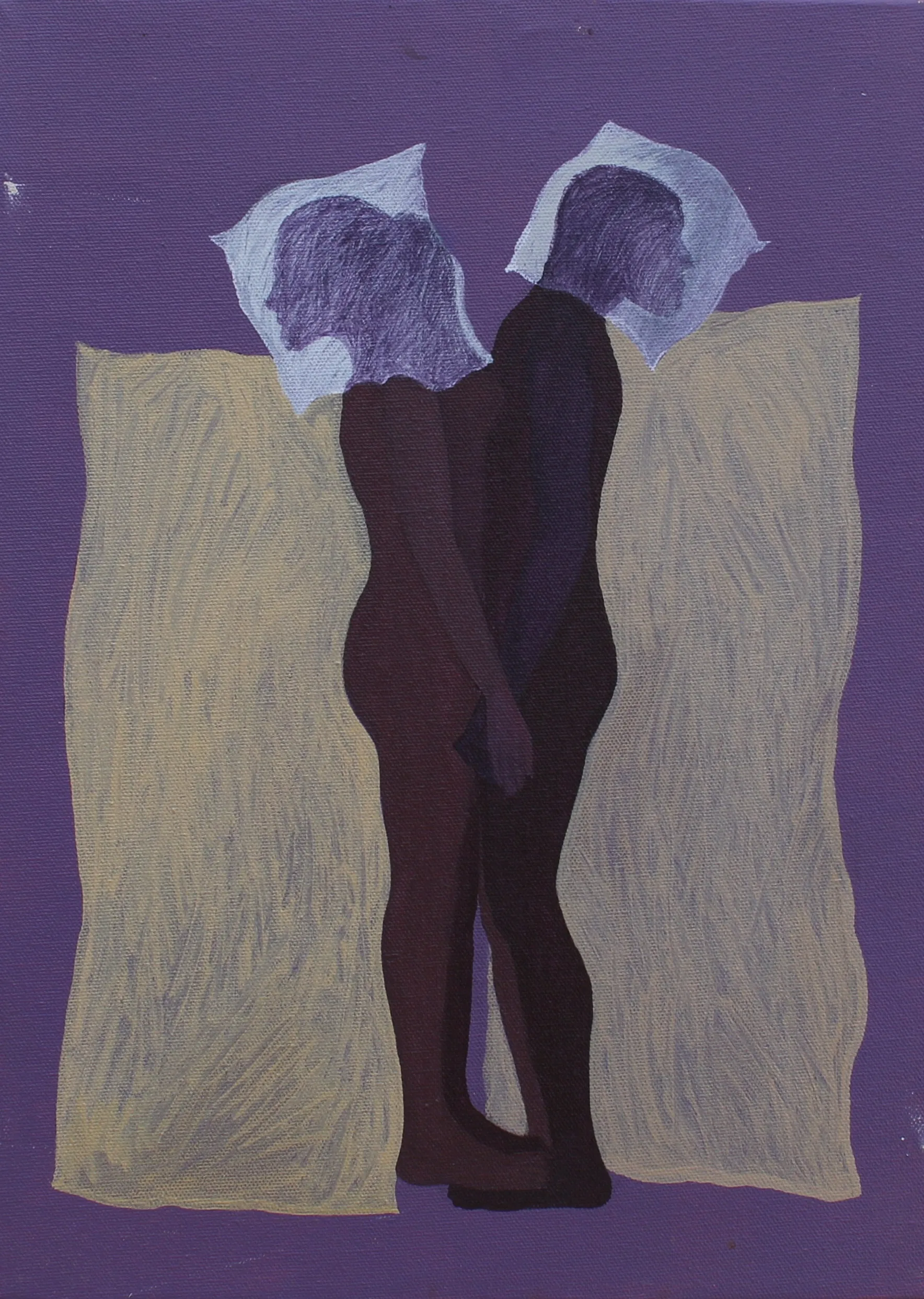 Intimacy and absence, 2 by Moni Kumari - Acrylic on canvas