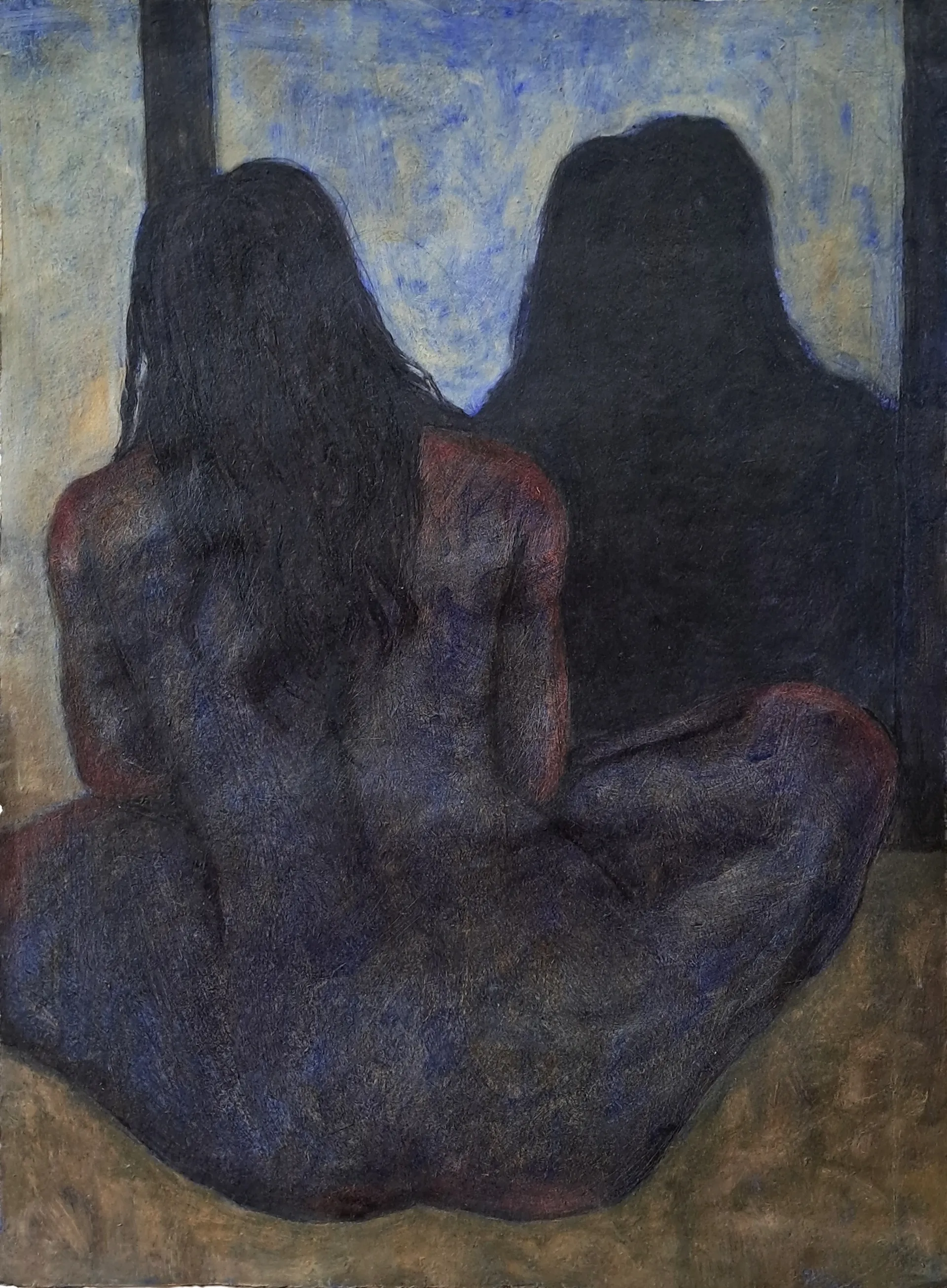 Reflection by Riyanka Das - Oil on handmade paper
