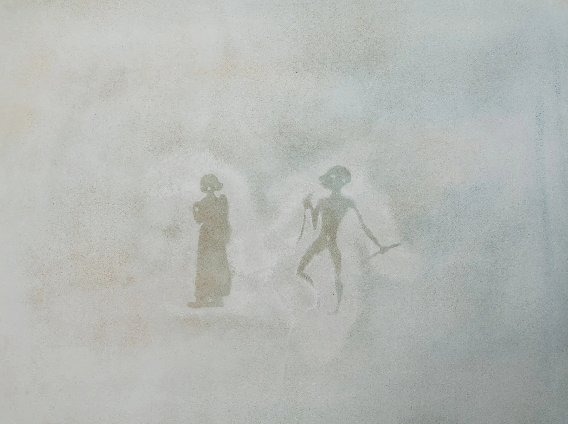 The theatre of Ravan, 4 by Tapan Moharana - Watercolor on paper