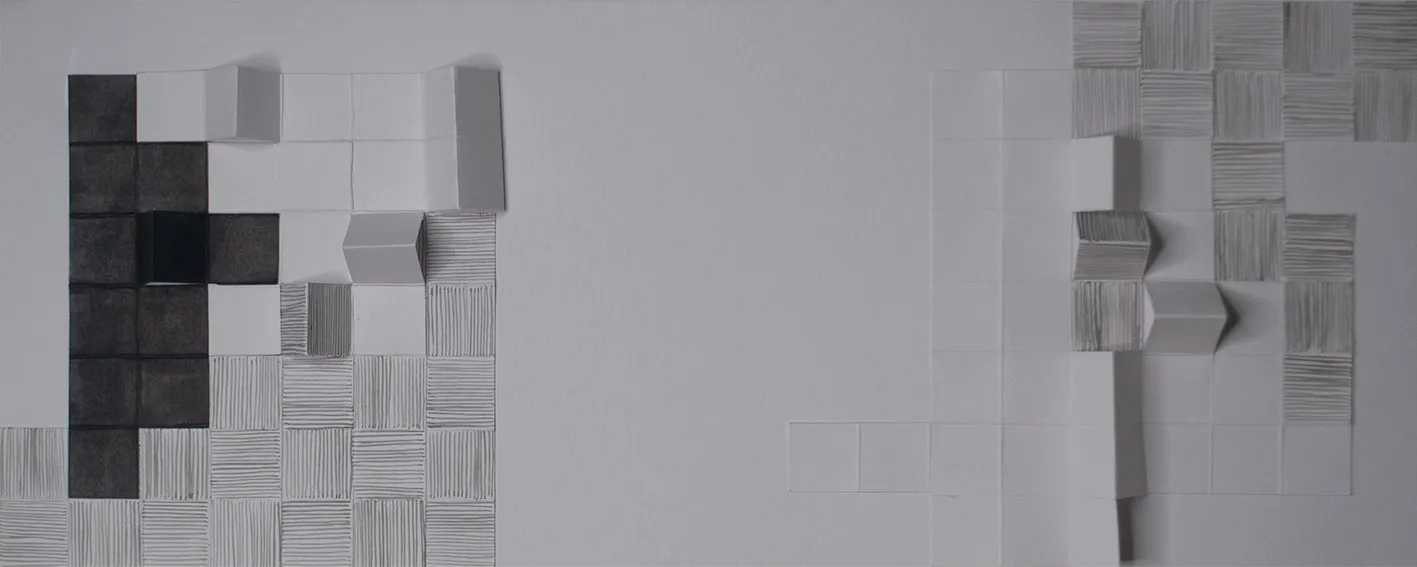 Fold #14, 1 by Urvi Sethna - Ink on archival paper
