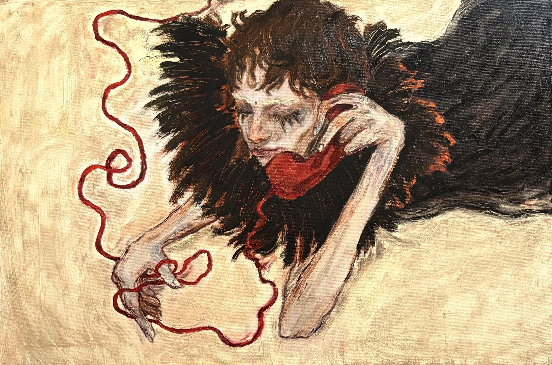 Do I ever cross your mind by Riddhi Rajora - Oil on canvas