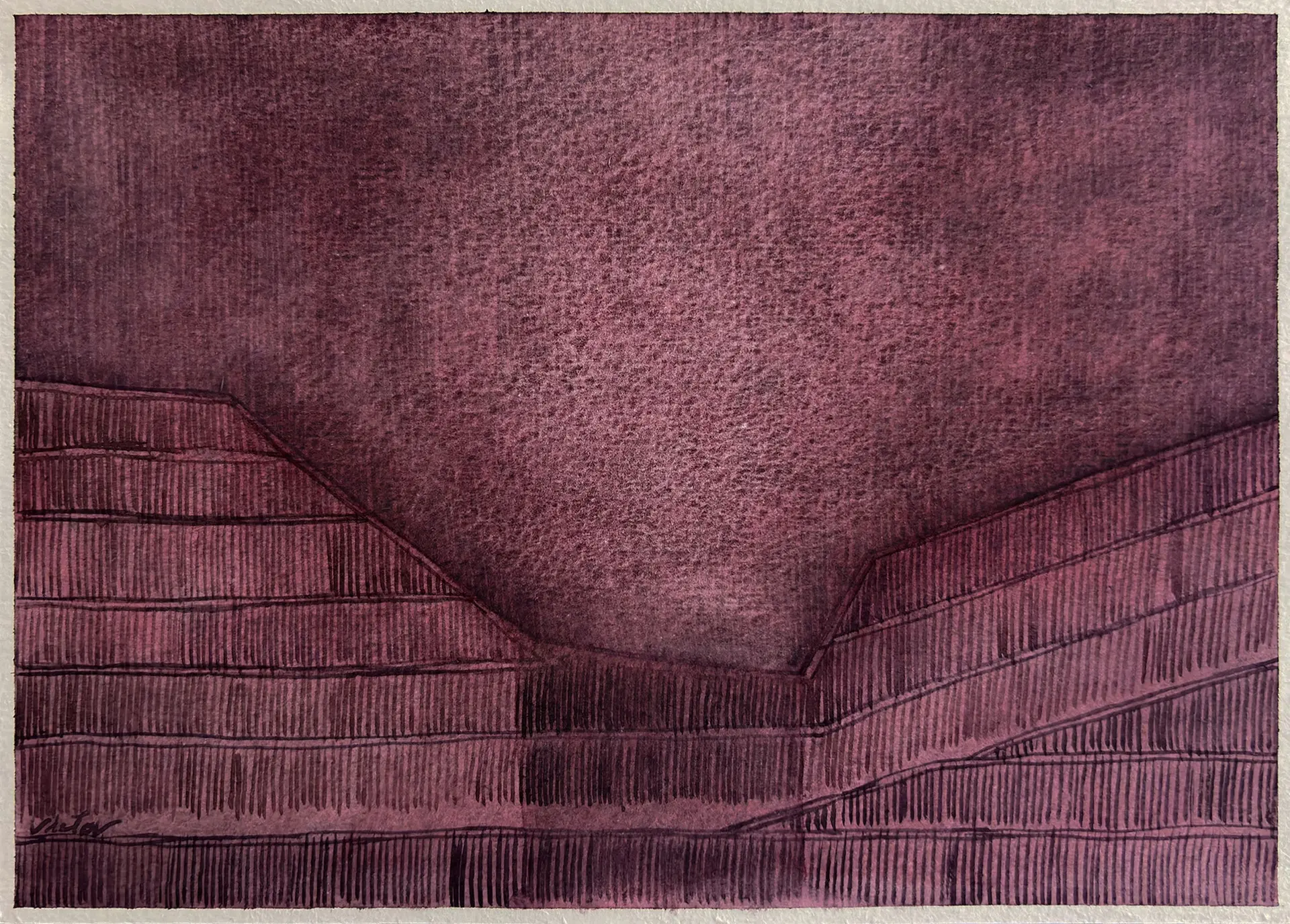 Persistence 4, 8 by Victor Hazra - Watercolor on paper
