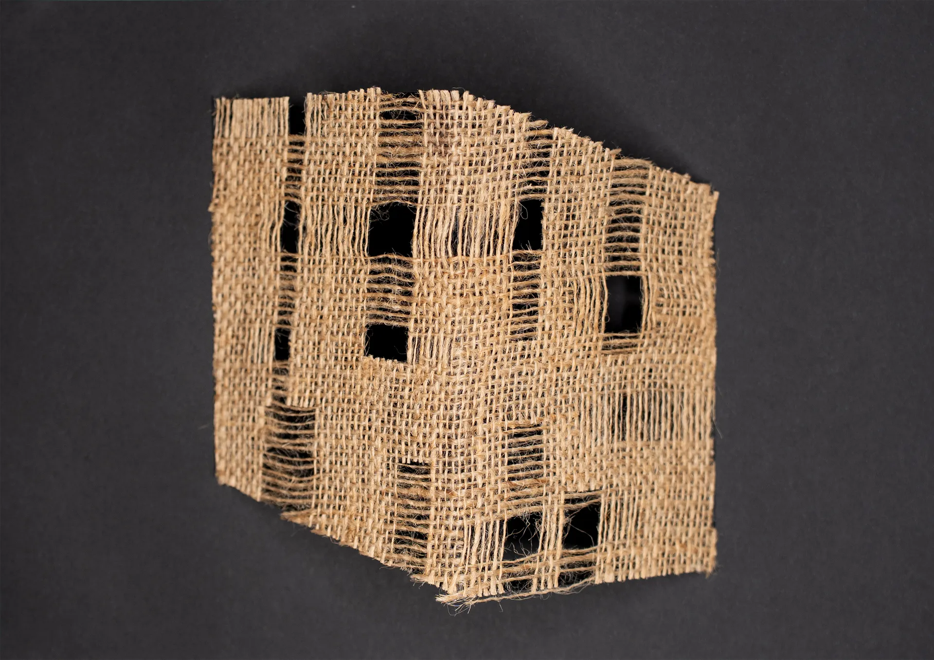 Fold #18, 7 by Urvi Sethna - Jute fabric on paper