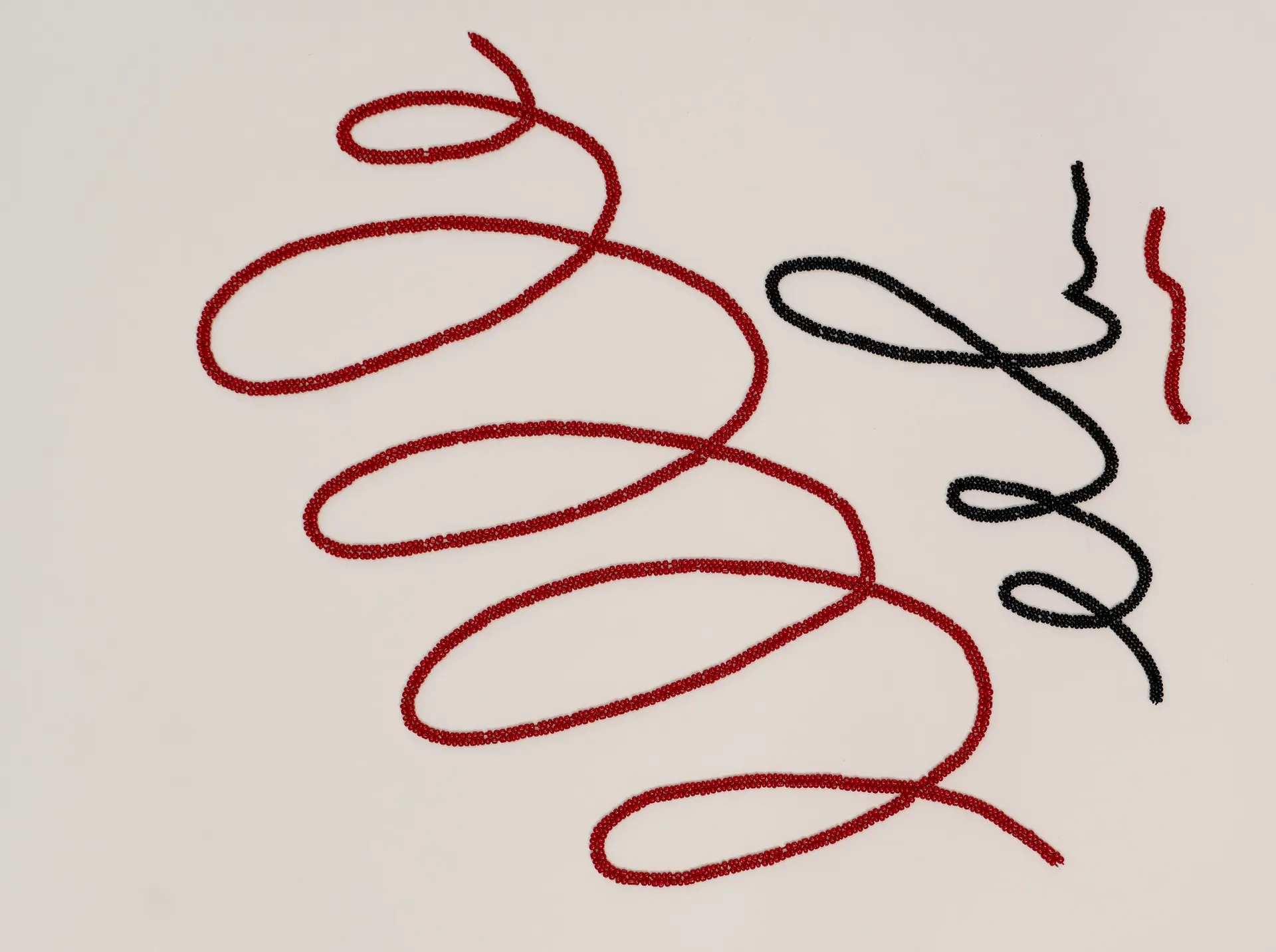 Threads of life 4 (set of 8) by Anshu Singh - Beaded embroidery on paper