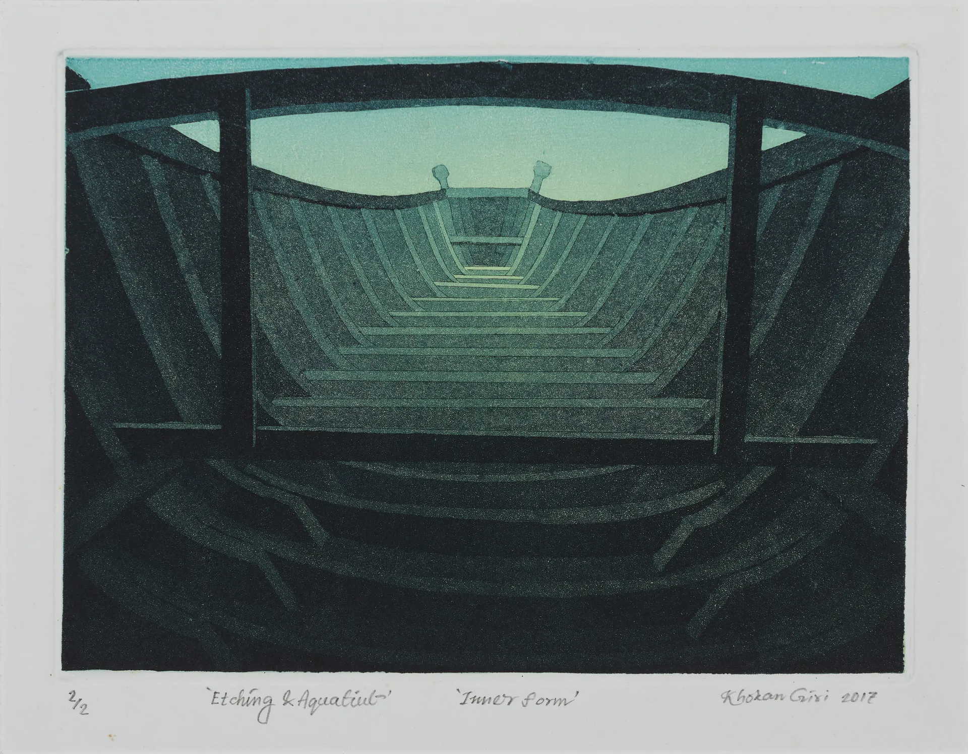 Inner form IV by Khokan Giri - Etching & aquatint