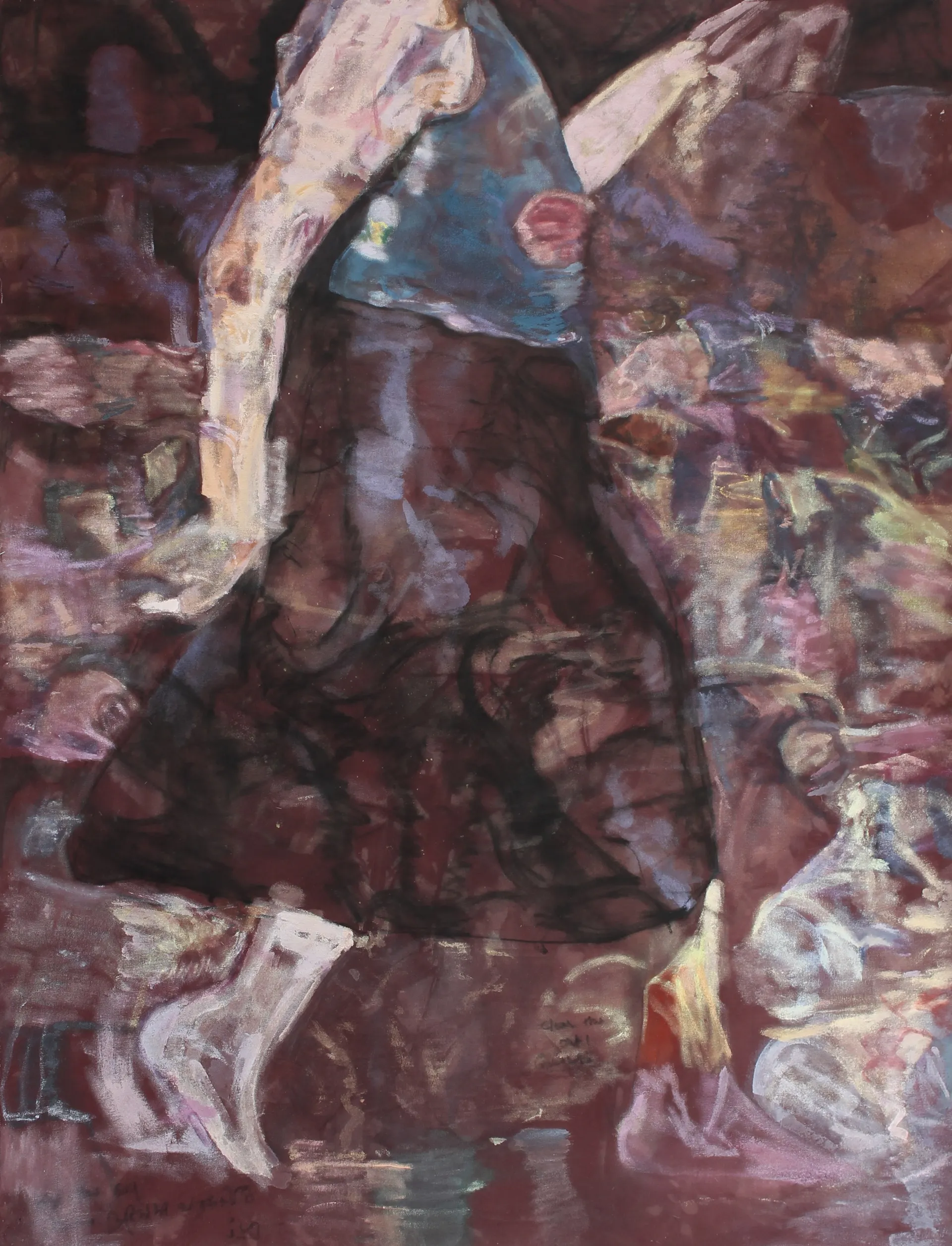 ‘Audacity’ by Nitheen Ramalingam - Acrylic, charcoal and synthetic dye on cloth