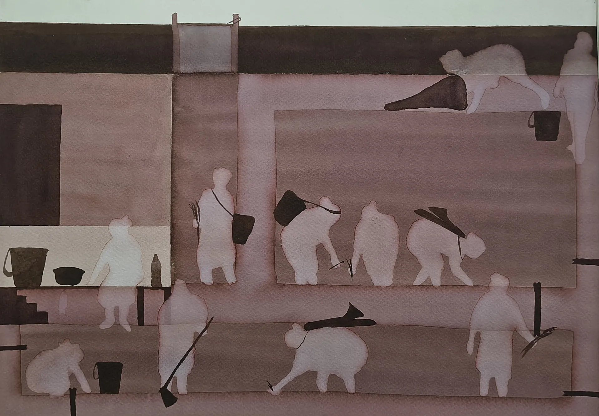 Untitled 8 by Ligang August - Ink on paper