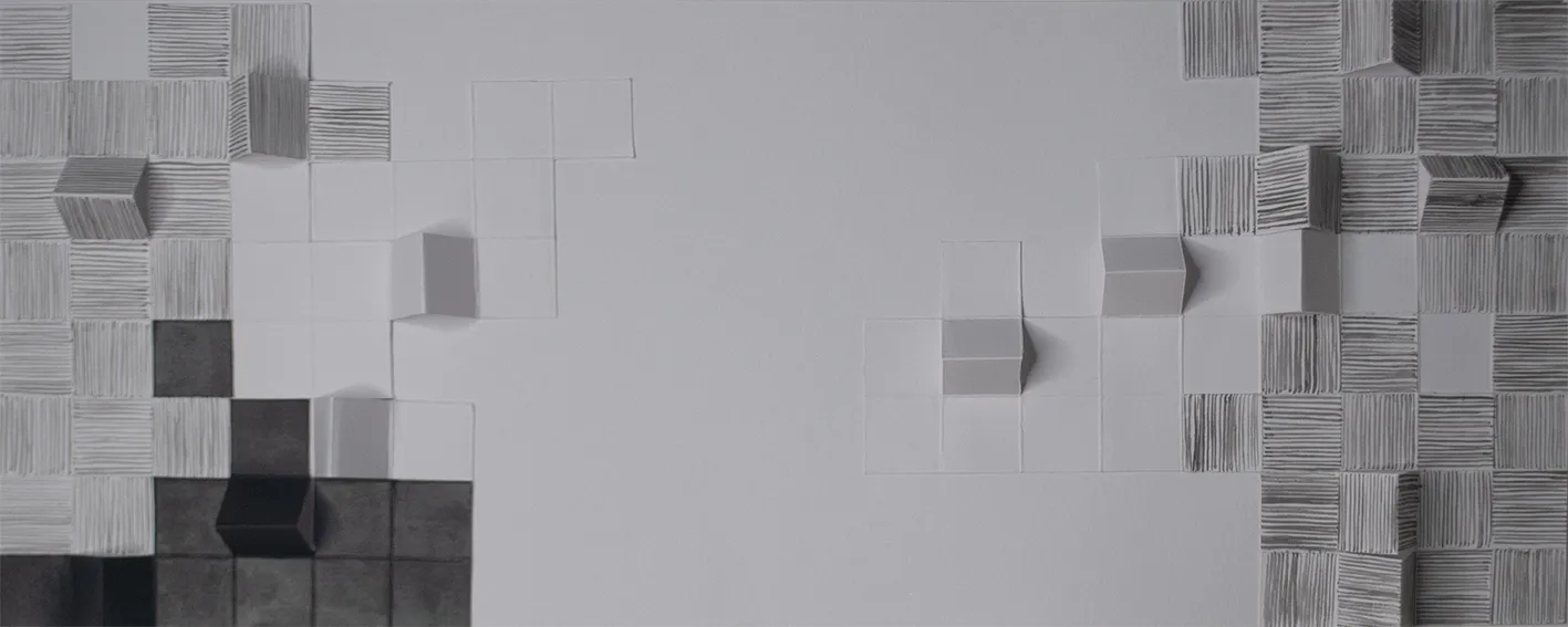 Fold #14, 4 by Urvi Sethna - Ink on archival paper