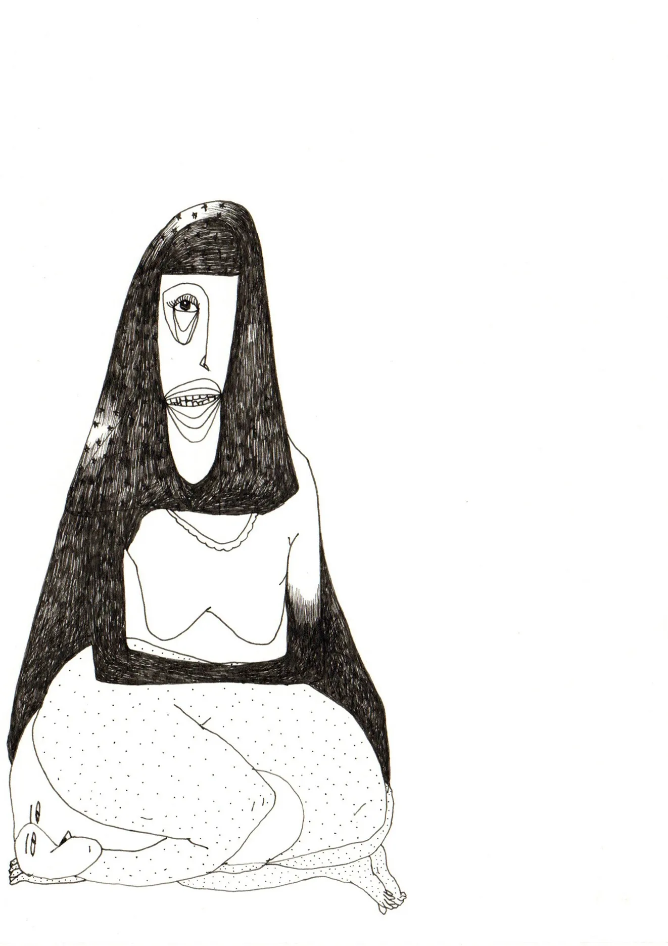 D-1, 6 by Preksha Tater - Pen on paper