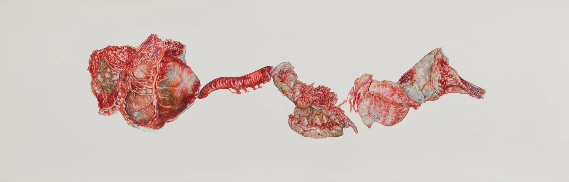 A faint smell after the eruption by Nabanita Guha - Watercolor on Fabriano paper