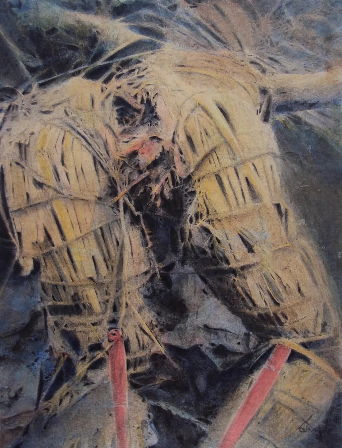 Untitled X by Sangita Datta - Watercolor and Chinese ink on archival photograph