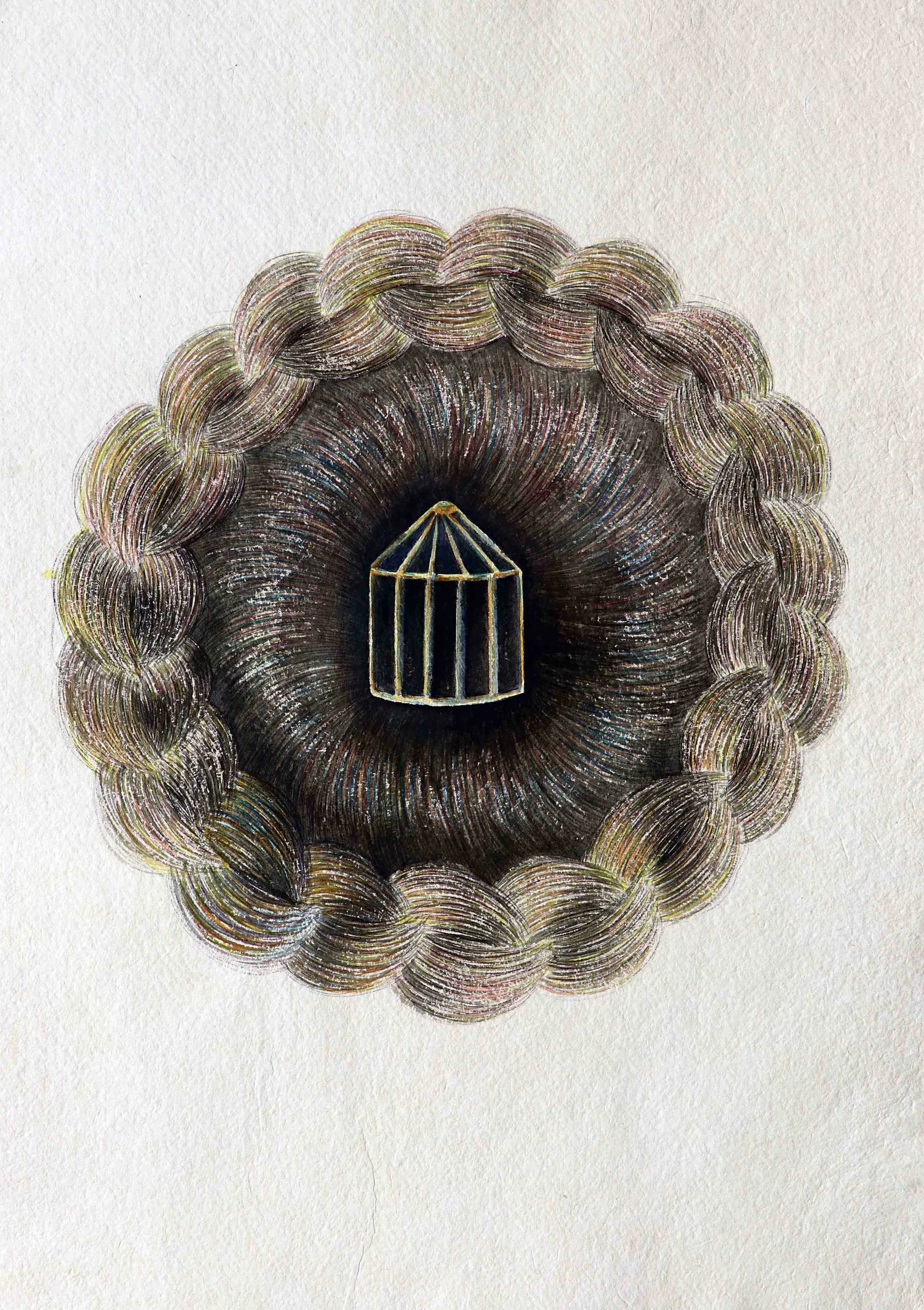 Captivity by Sangita Datta - Watercolor on acid-free handmade paper
