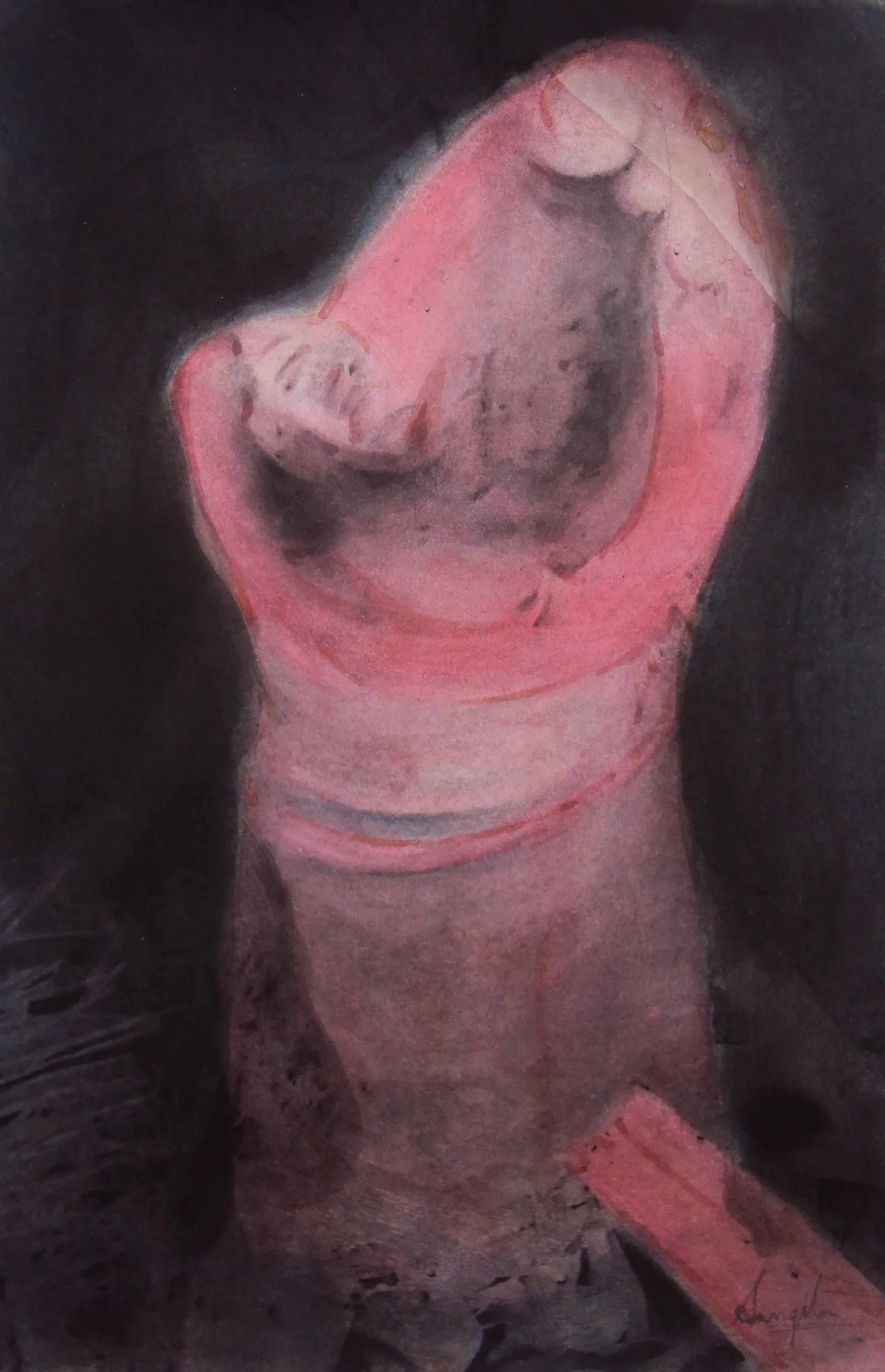 Woe by Sangita Datta - Watercolor and Chinese ink on acid-free paper