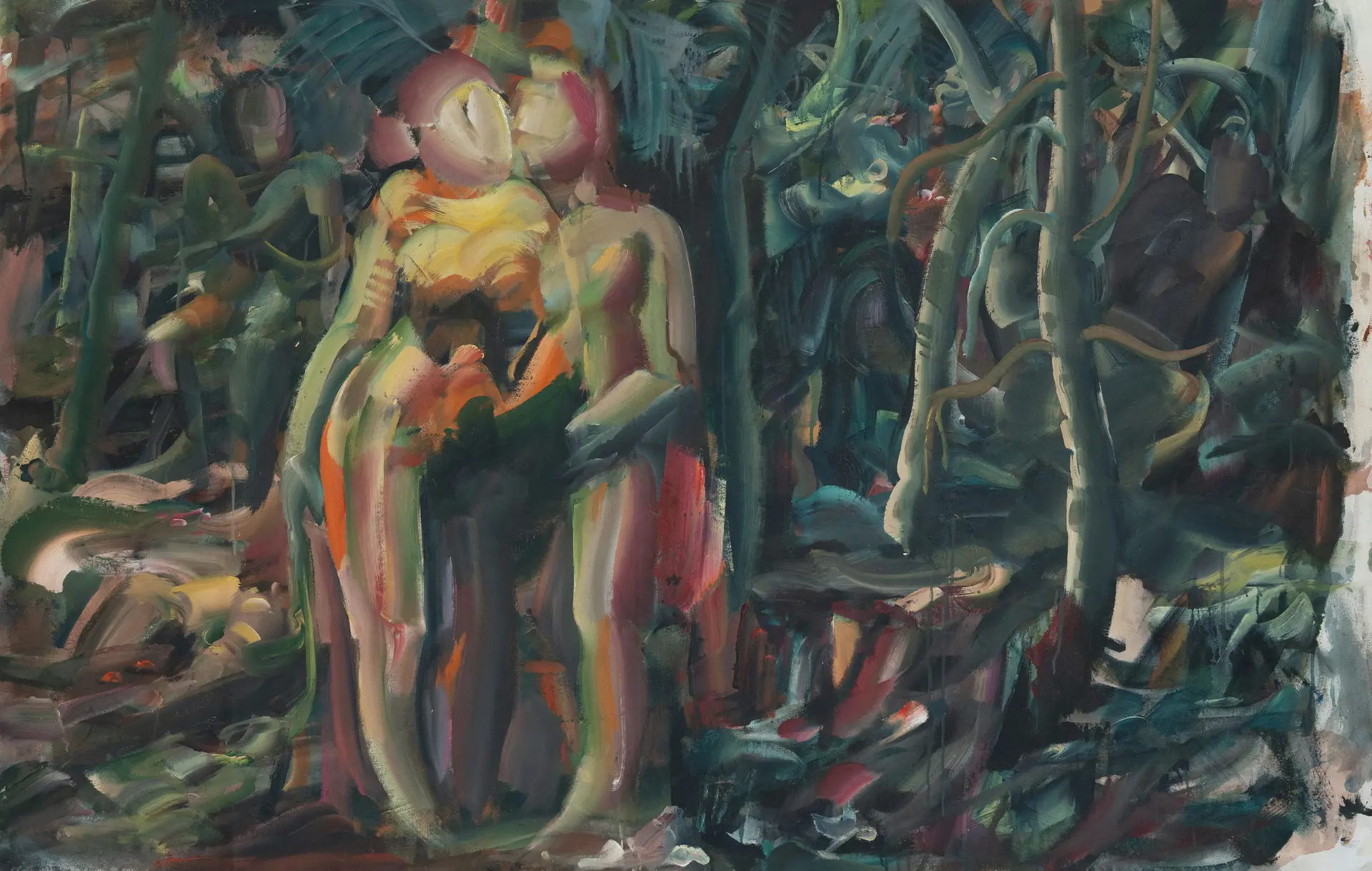 Showing skin and parampara by Virendra Maurya - Acrylic on canvas