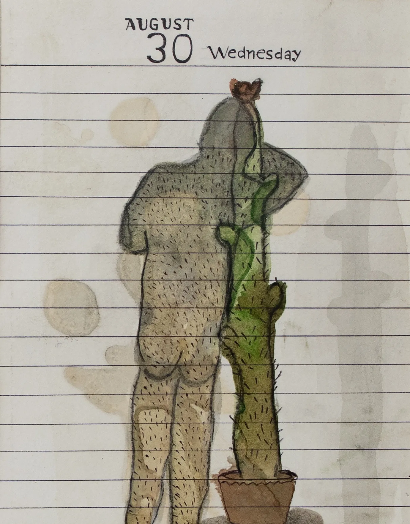 Fear of existence, 6 by Suvendu Bhandari - Mixed media