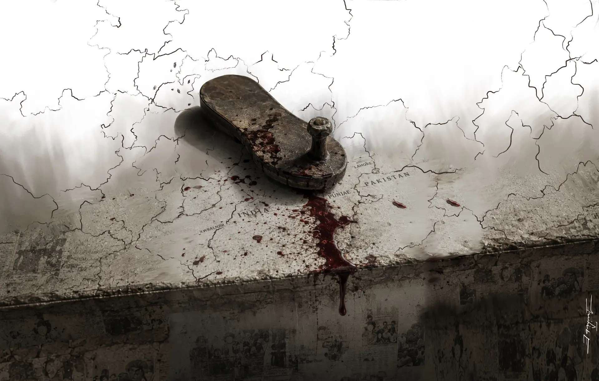 Vestigium by Nayanjyoti Barman - Digital photo manipulation / digital composite, archival pigment print on paper