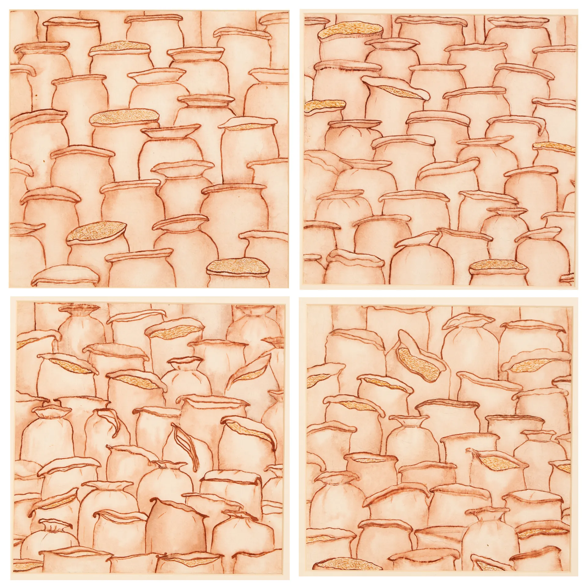 Suggi 1 by Dayananda Nagaraju - Watercolour on handmade paper