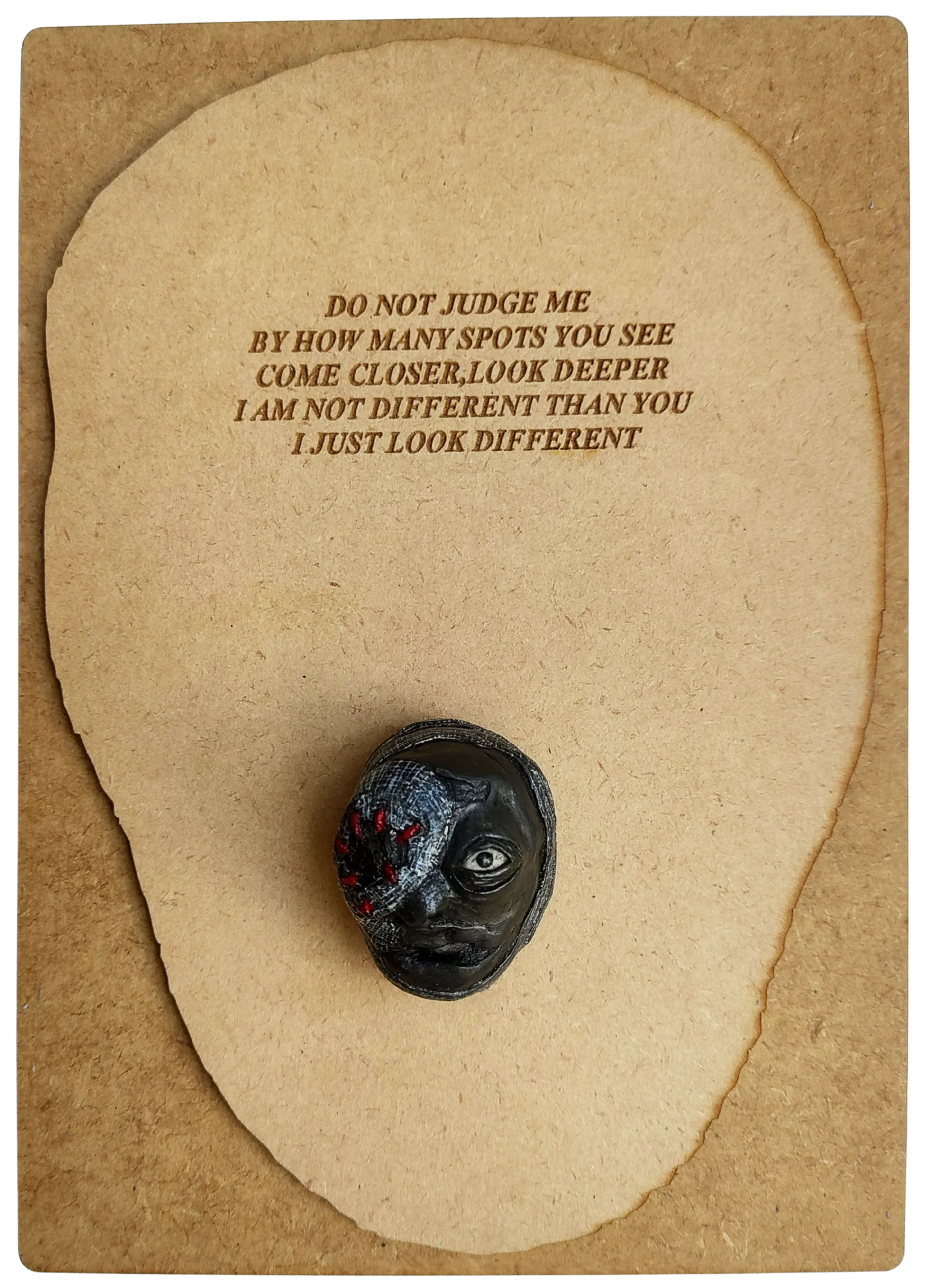 Poetics of face-1, 6 by Preksha Tater - Epoxy compound and mixed media