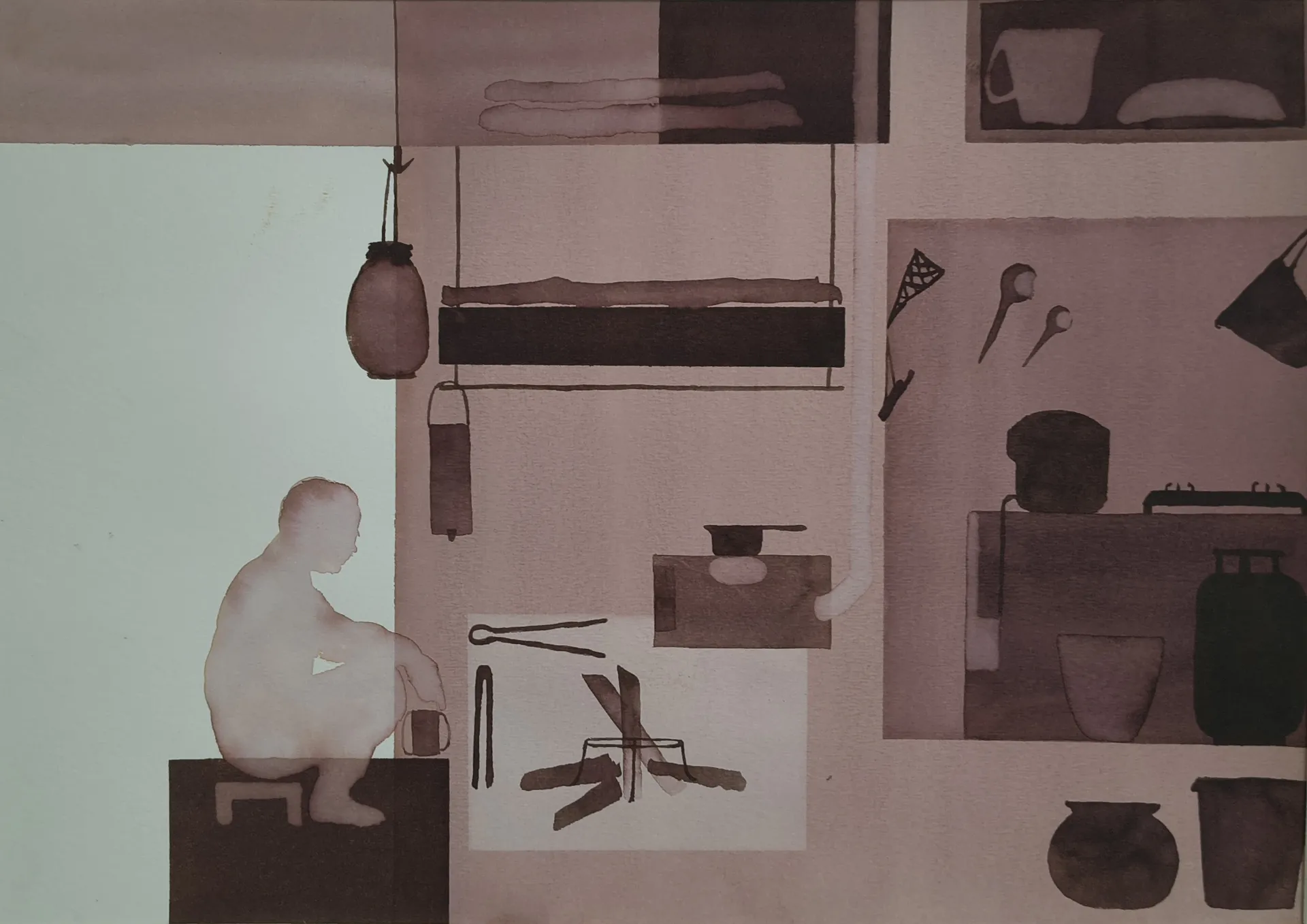 Untitled 5 by Ligang August - Ink on paper