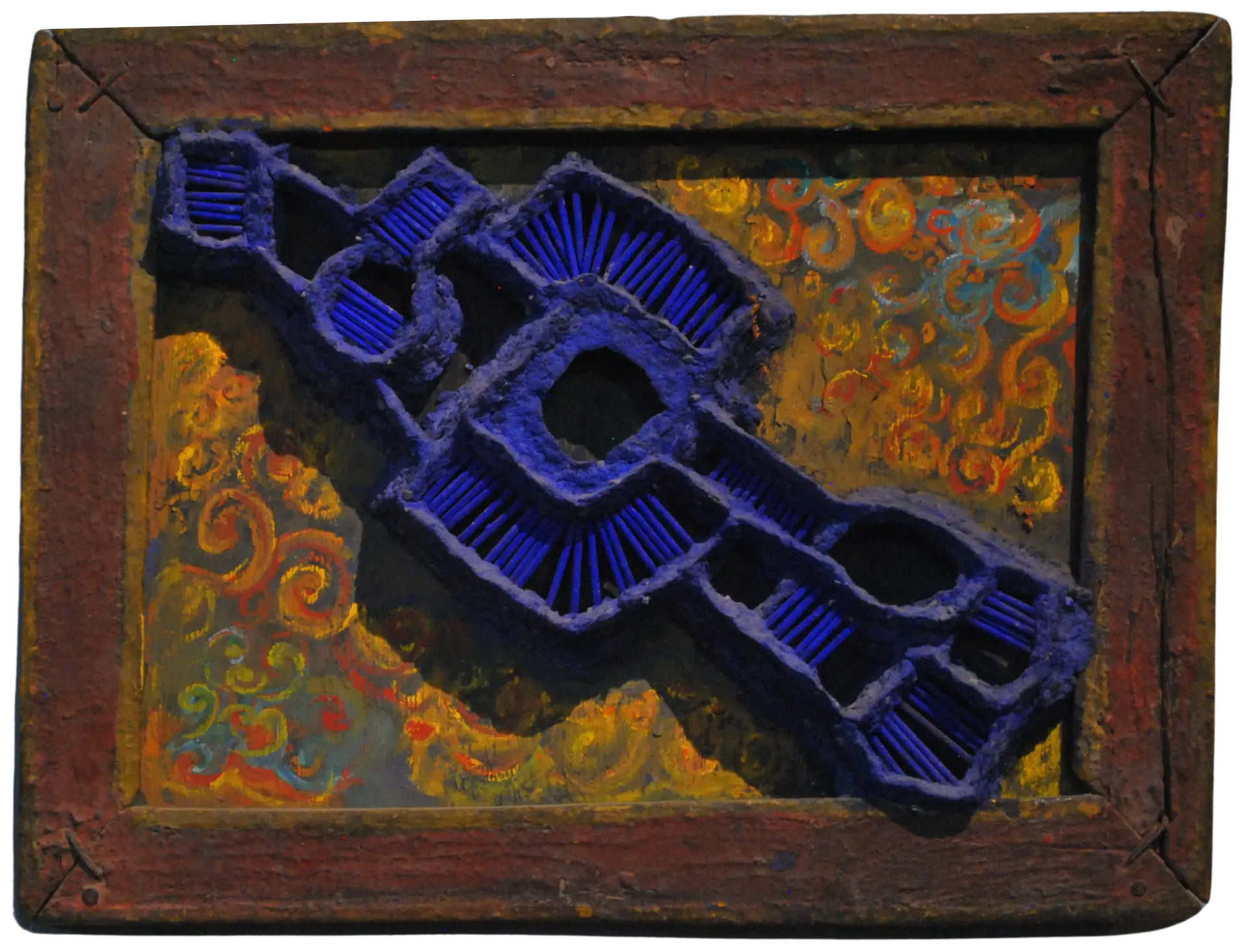 Untitled by Urgain Zawa - Wood, paper-mâché, and color pigment